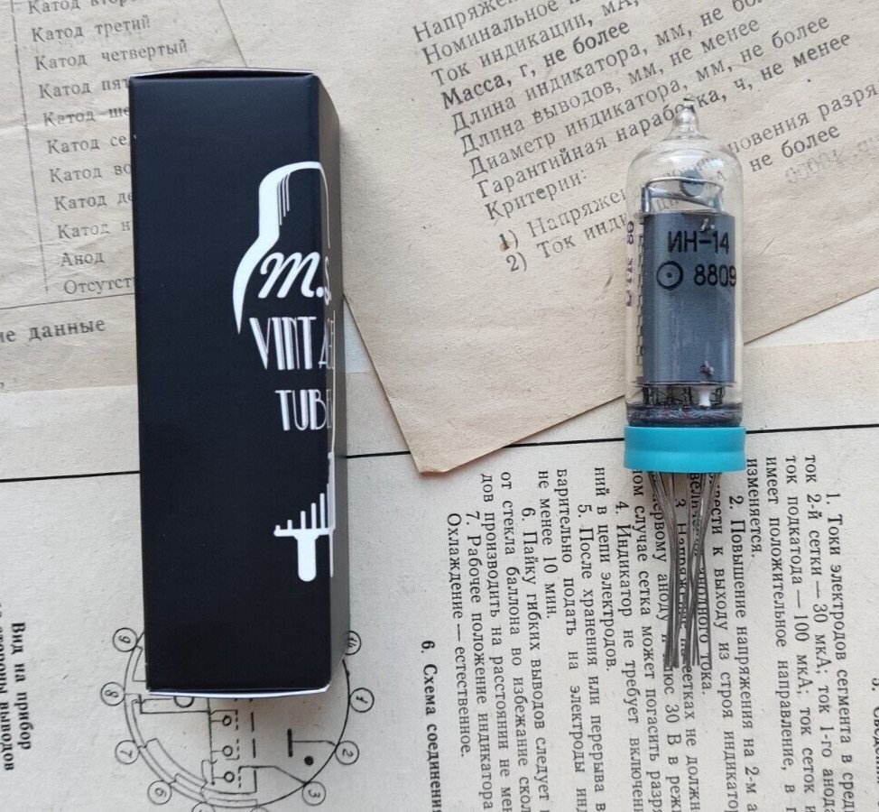 IN-14 x 1 IN14 Nixie Tube NEW NOS (USA Seller)
