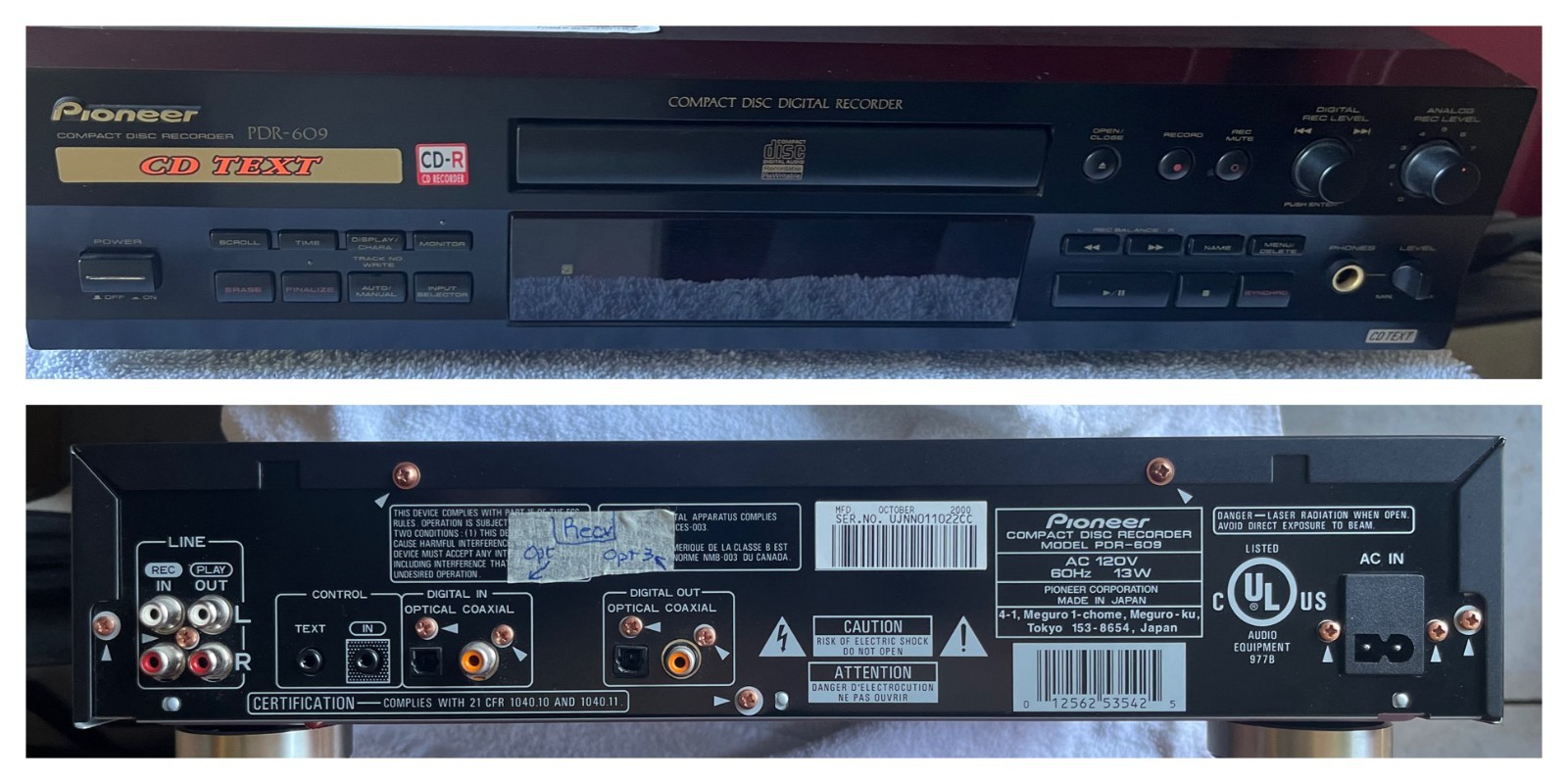 Pioneer Receiver, CD players, cassette deck, DVD/VHS player, turntable, Speakers