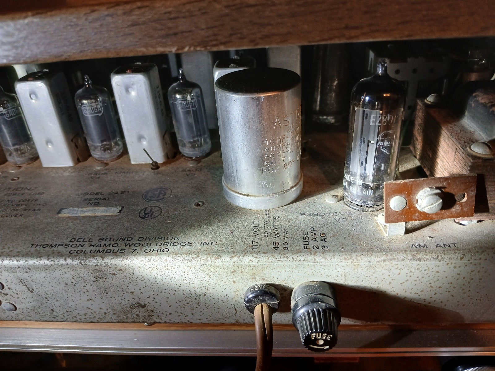 Vintage Bell 2421 AM FM Tube Tuner – AS IS – FM WORKING – SEE VIDEO & READ