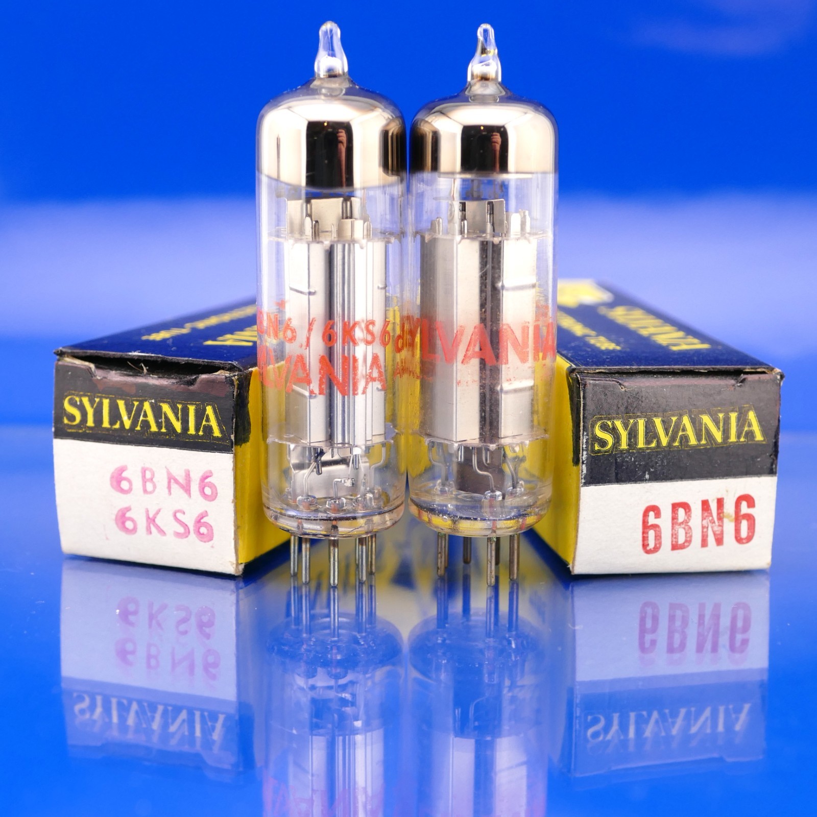 Two SELECT SYLVANIA 6BN6 6KS6 Tubes NOS NIB FULLY Tested on Both Grids TV-7