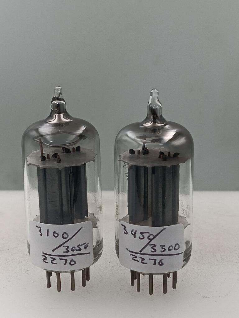 Strong Pair Sylvania 6211 Black Plates Copper Grid Fat D Get Serious Tubes U69