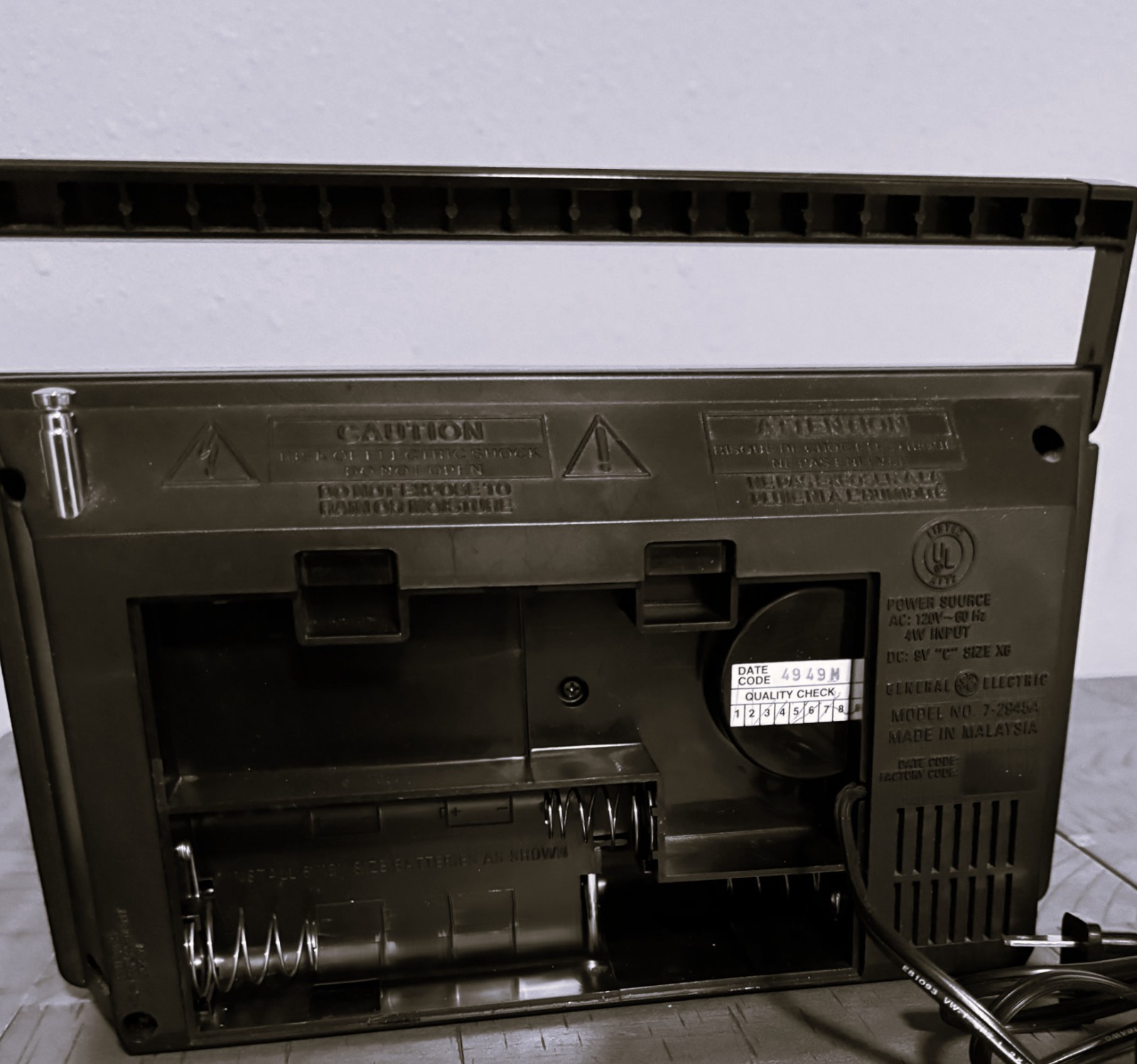 NOS Vintage GE 7-2945A Multiband Radio Mint In Box 1989 Kmart Provenance /Papers