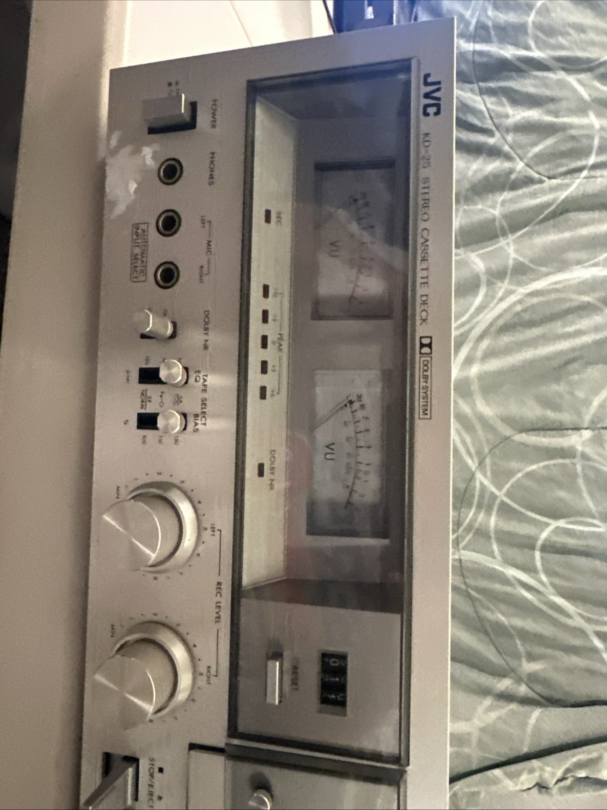 Vintage JVC Stereo Cassette Deck Model KD-25 Silver Japan WORKS