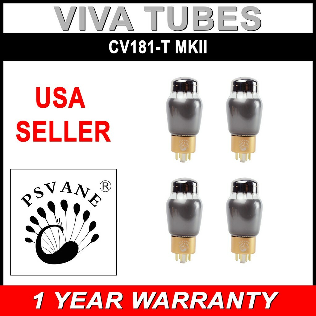 New Gain Matched Quad (4 pcs) Psvane CV181-T MKII MK II Vacuum Tubes USA Seller