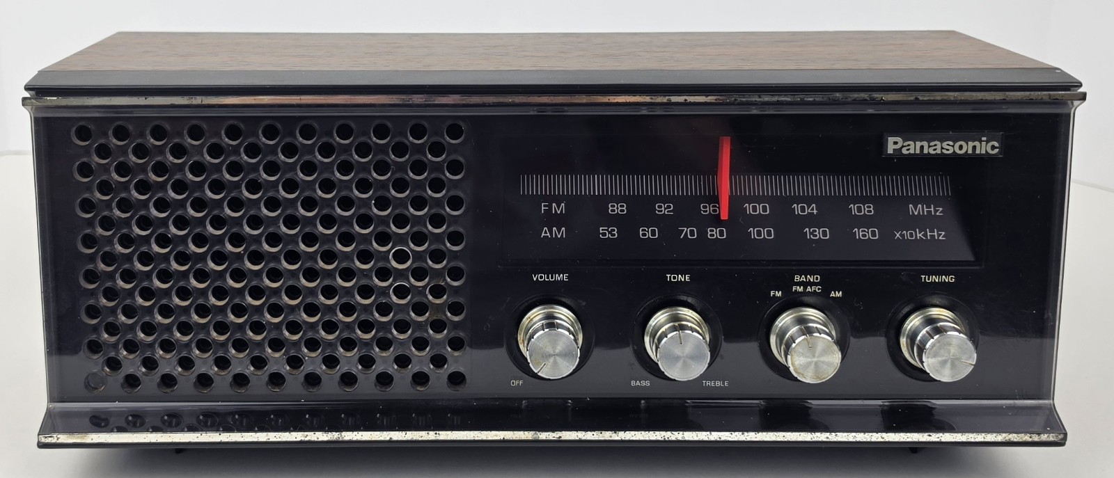 Vintage Panasonic Model RE-6513 AM/FM Table Shelf Radio Woodgrain Tested Working