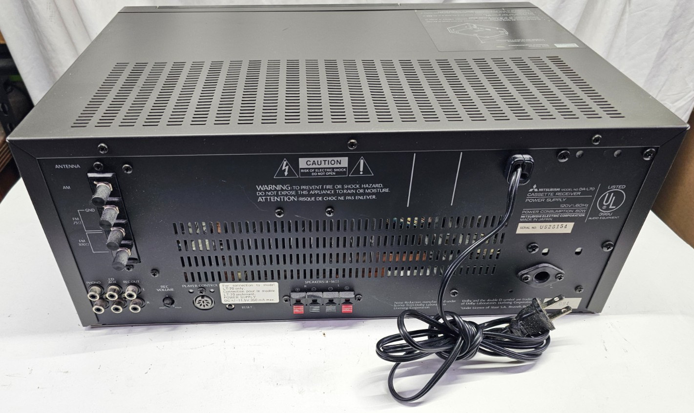 Vintage -Mitsubishi 7 Cassette Changer, Receiver, System #DA-L70-Japan -WORKS