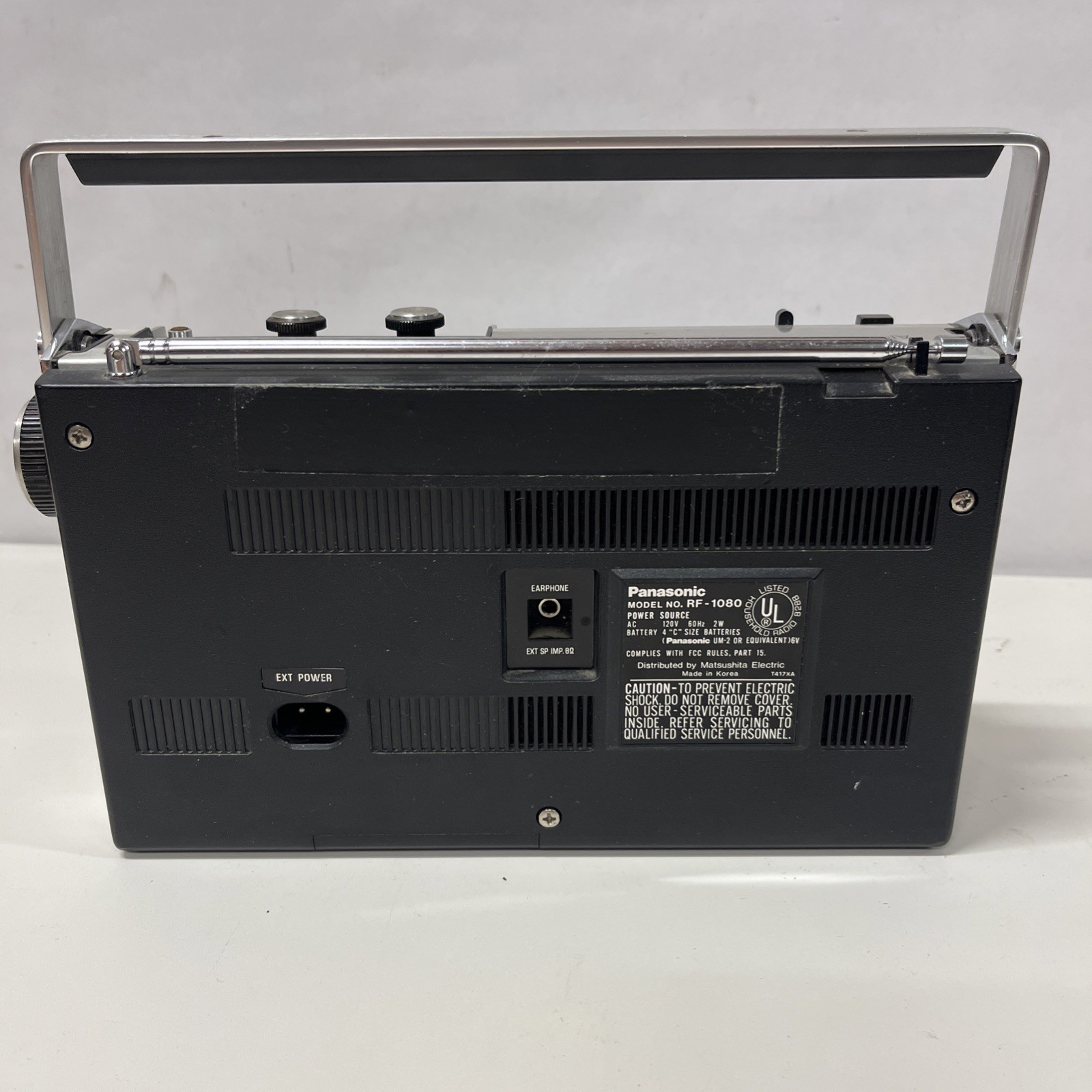 Vintage Panasonic RF-1080 AM/FM/PSB 3-Band Portable Radio Japan Tested.