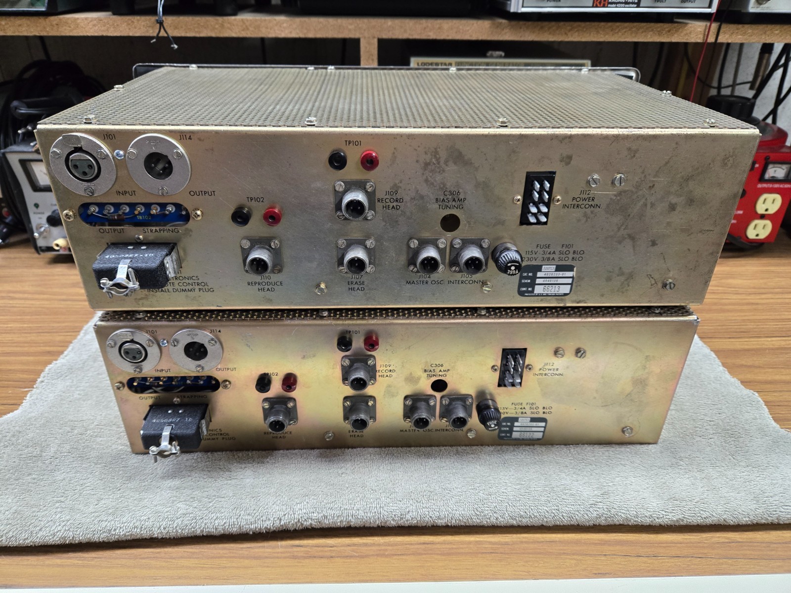 PAIR Ampex MR70 channel amplifiers | Fully Rebuilt by Purple Audio