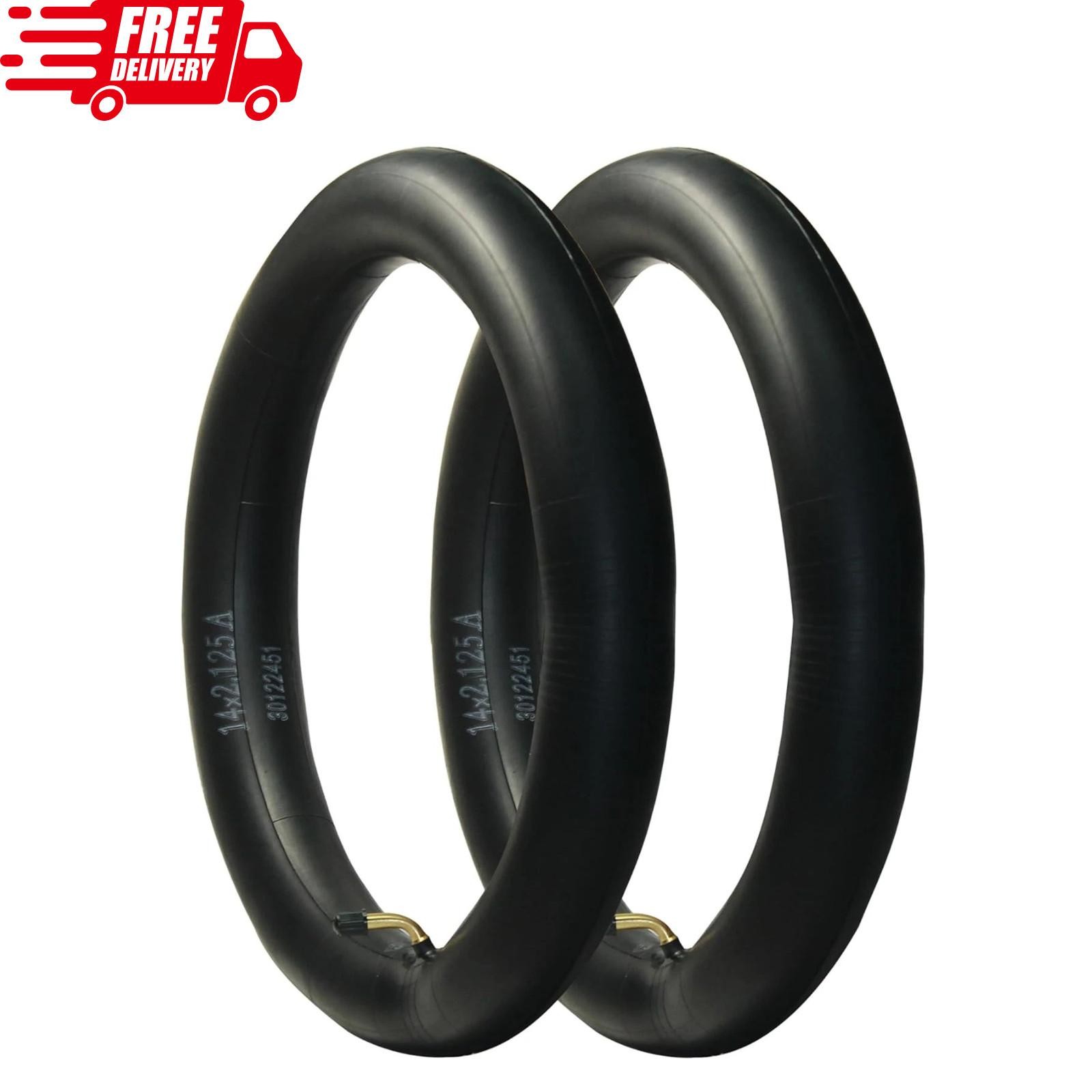 2 Pack 14×2.125 Bike Inner Tubes Bent Valve E Bike Scooter Tire Tube