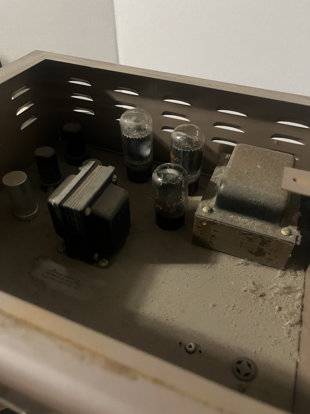 Vintage Airline Tube Amplifier PA Amp Phono Input RCA Tubes Untested As-Is