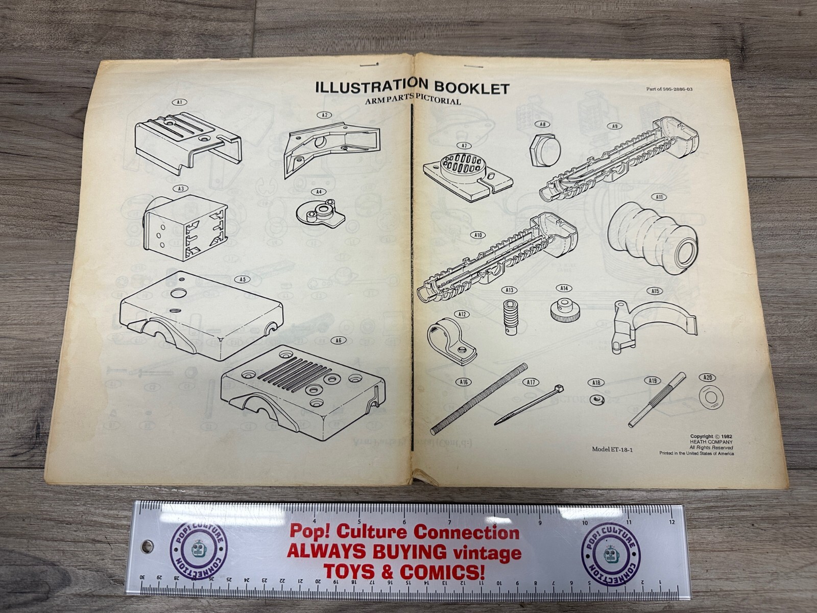 Vintage Heathkit By Zenith ET-18 Robot Original Schematic Arm Parts Pictorial