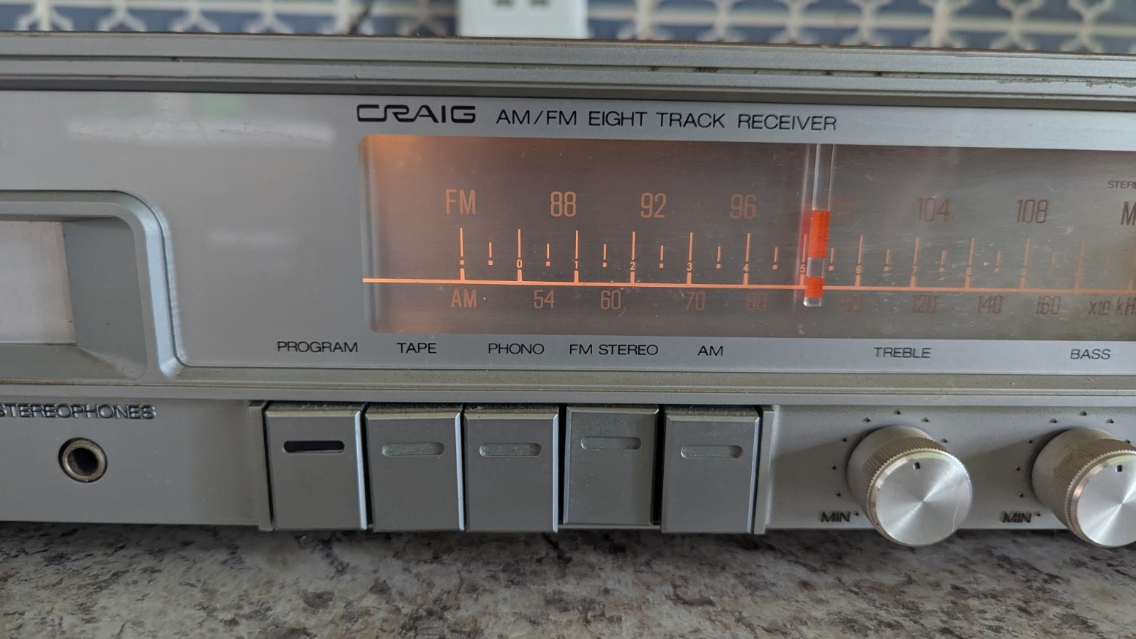 CRAIG H300 AM/FM Stereo 8-Track Receiver – Vintage – Untested- As Is *