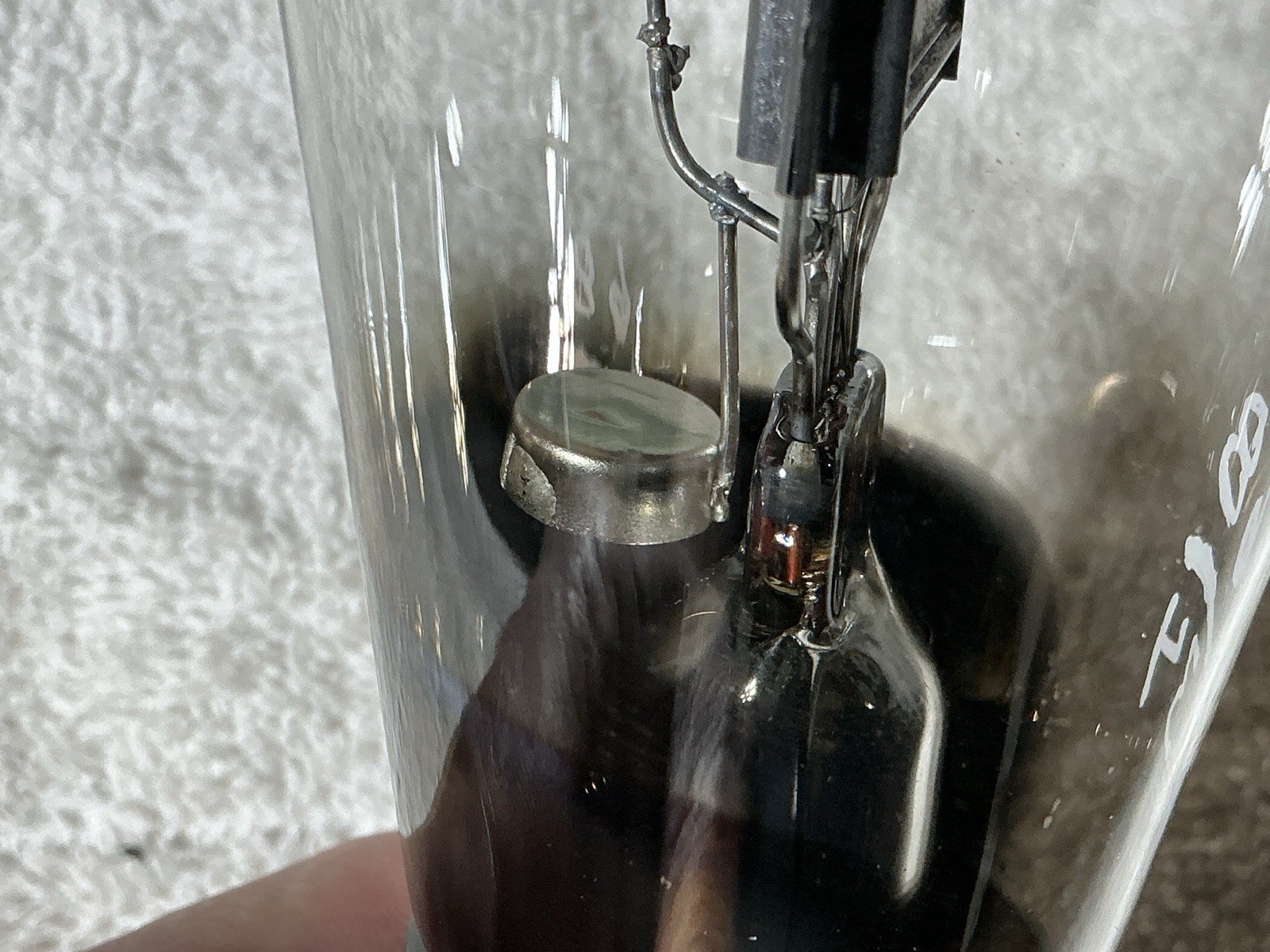 National Union 483 Type 45 Globe Tube 5 Volt Power Triode Black Plate Engraved
