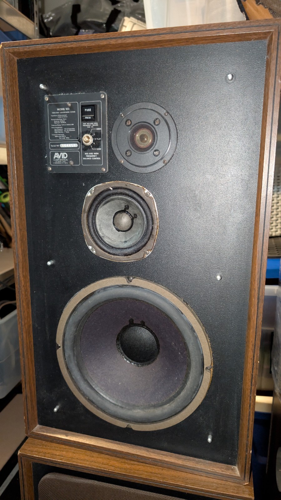 Avid 103 Vintage Speakers Nice Condition 3-Way