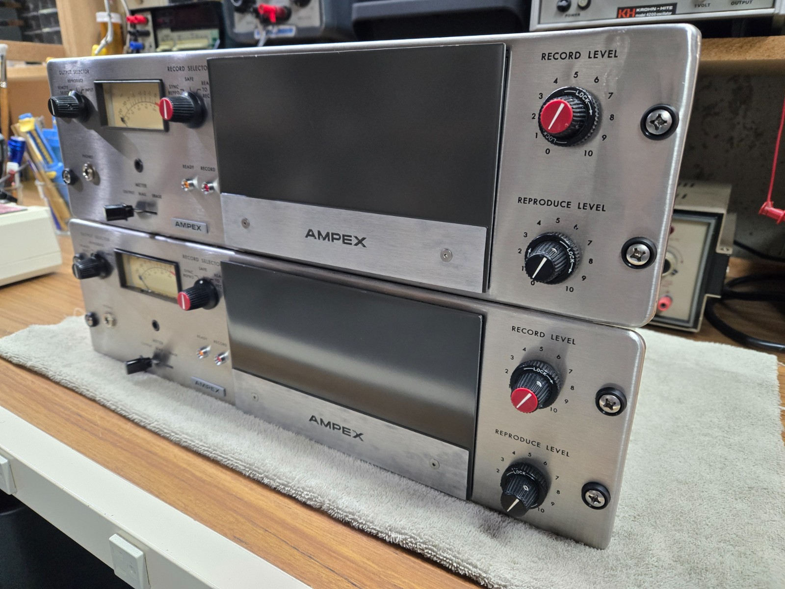 PAIR Ampex MR70 channel amplifiers | Fully Rebuilt by Purple Audio