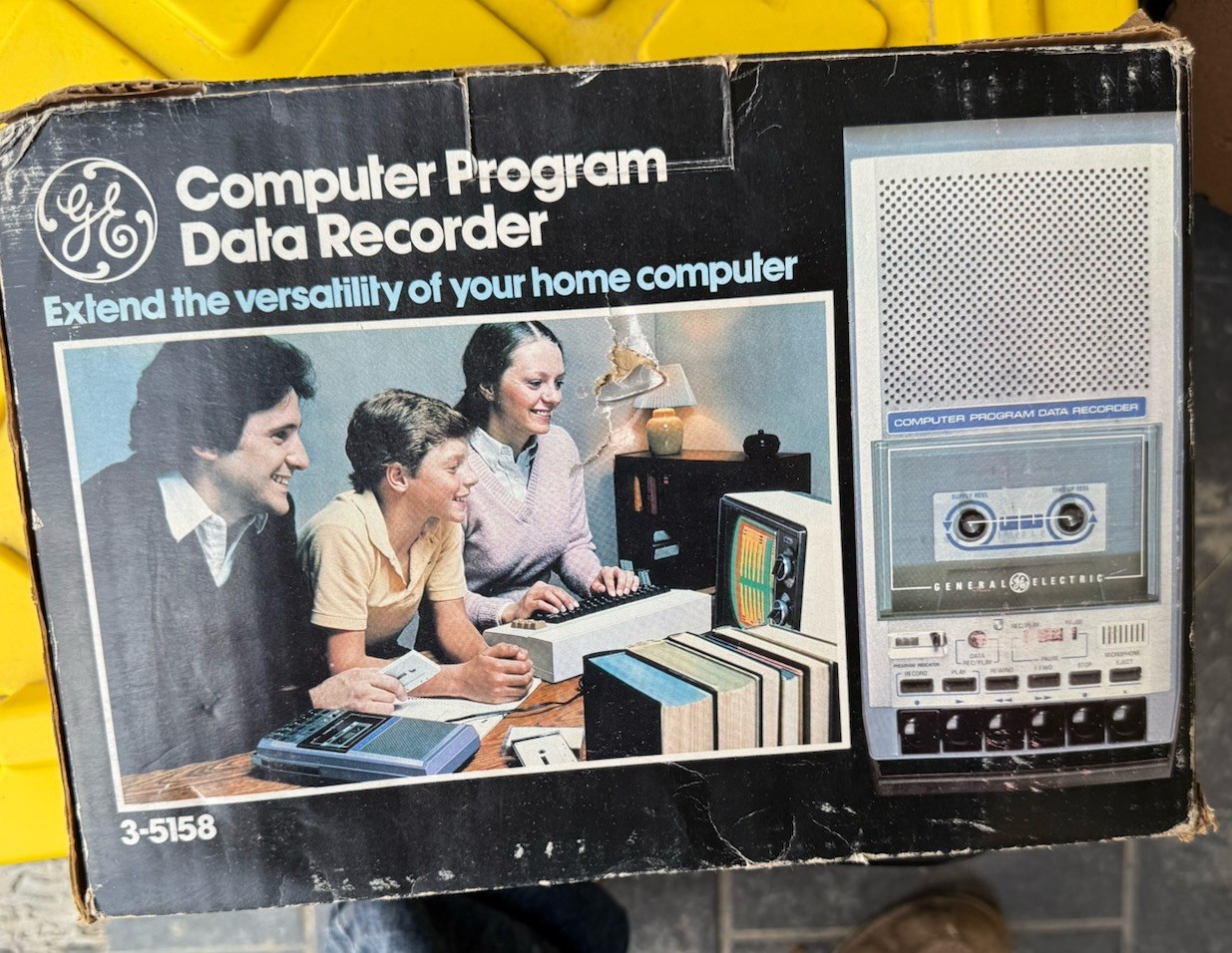 GE Computer Program Data Recorder 3-5158A Vintage Cassette Tape Player
