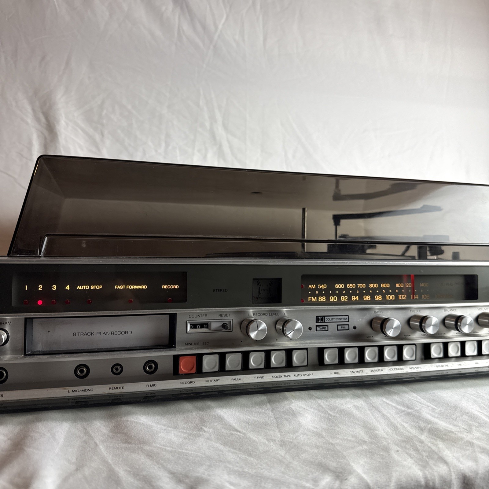 VINTAGE SEARS AM FM RECORD Stereo System 8 Track PLAY/RECORD Player