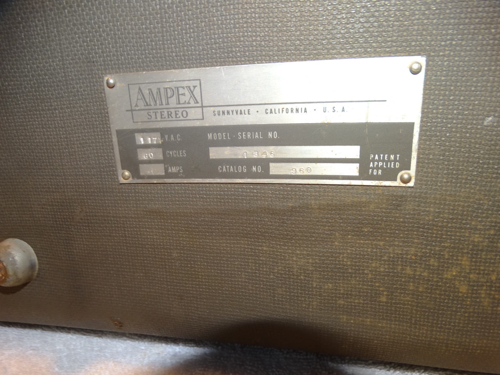 Ampex 960 Vintage Reel-to-Reel *Parts/Repair*#16