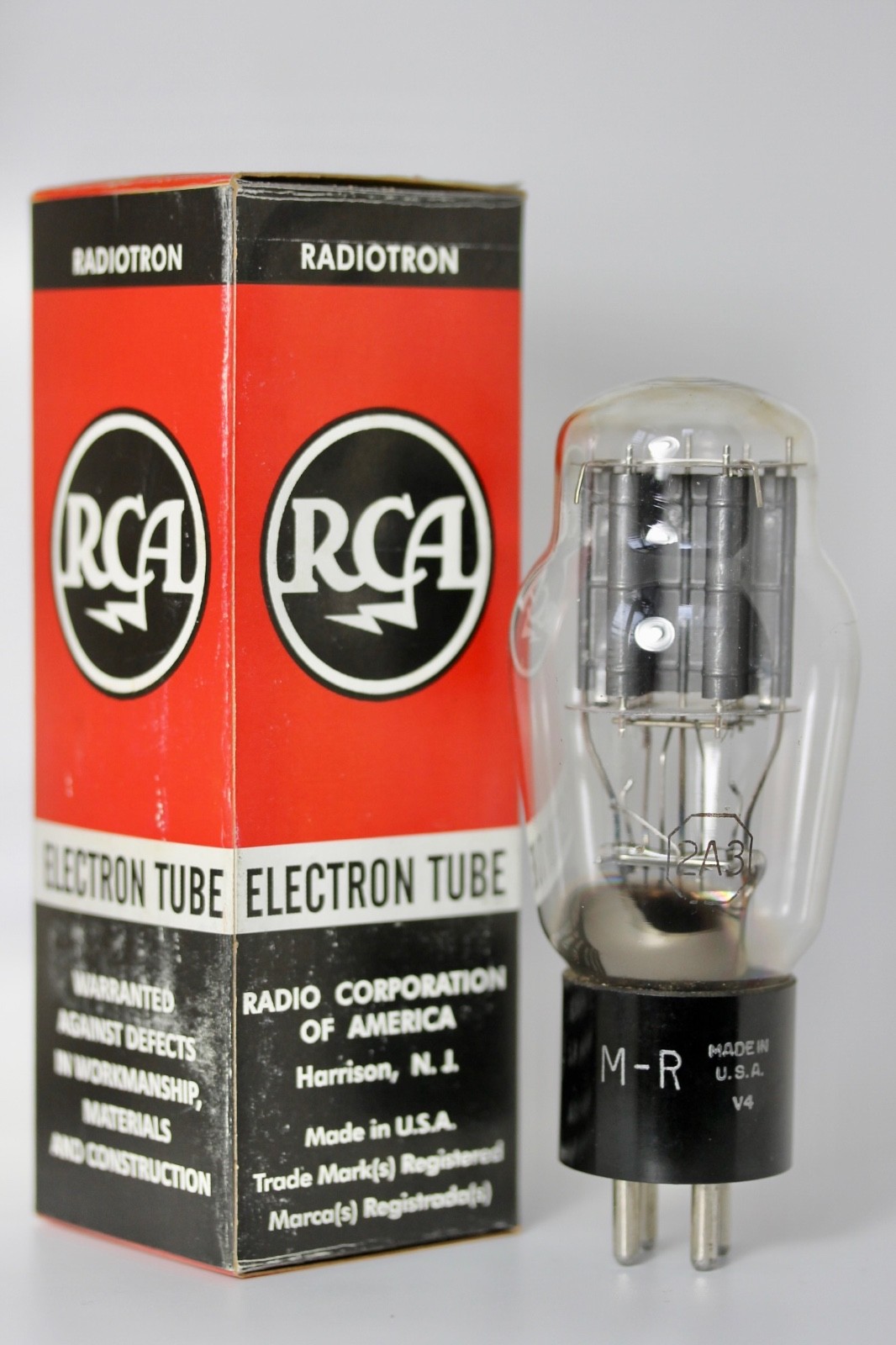 2A3 NOS 1945 RCA 🇺🇸 SINGLE TUBE 🇺🇸 Made in USA 🇺🇸 1945 End of WWII