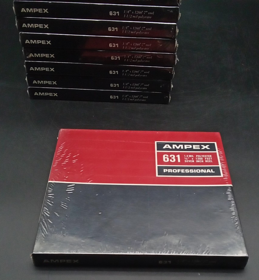 AMPEX 631 Reel to Reel Professional Recording Tape (lot of 11) 7″ Reel ~ Sealed