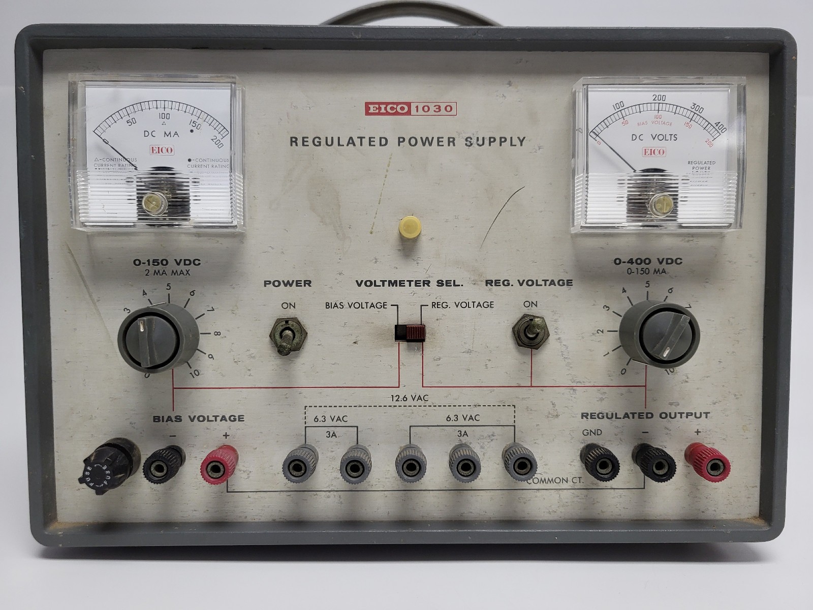 Vintage 1960s Eico 1030 Regulated Power Supply Tube (Powers On)