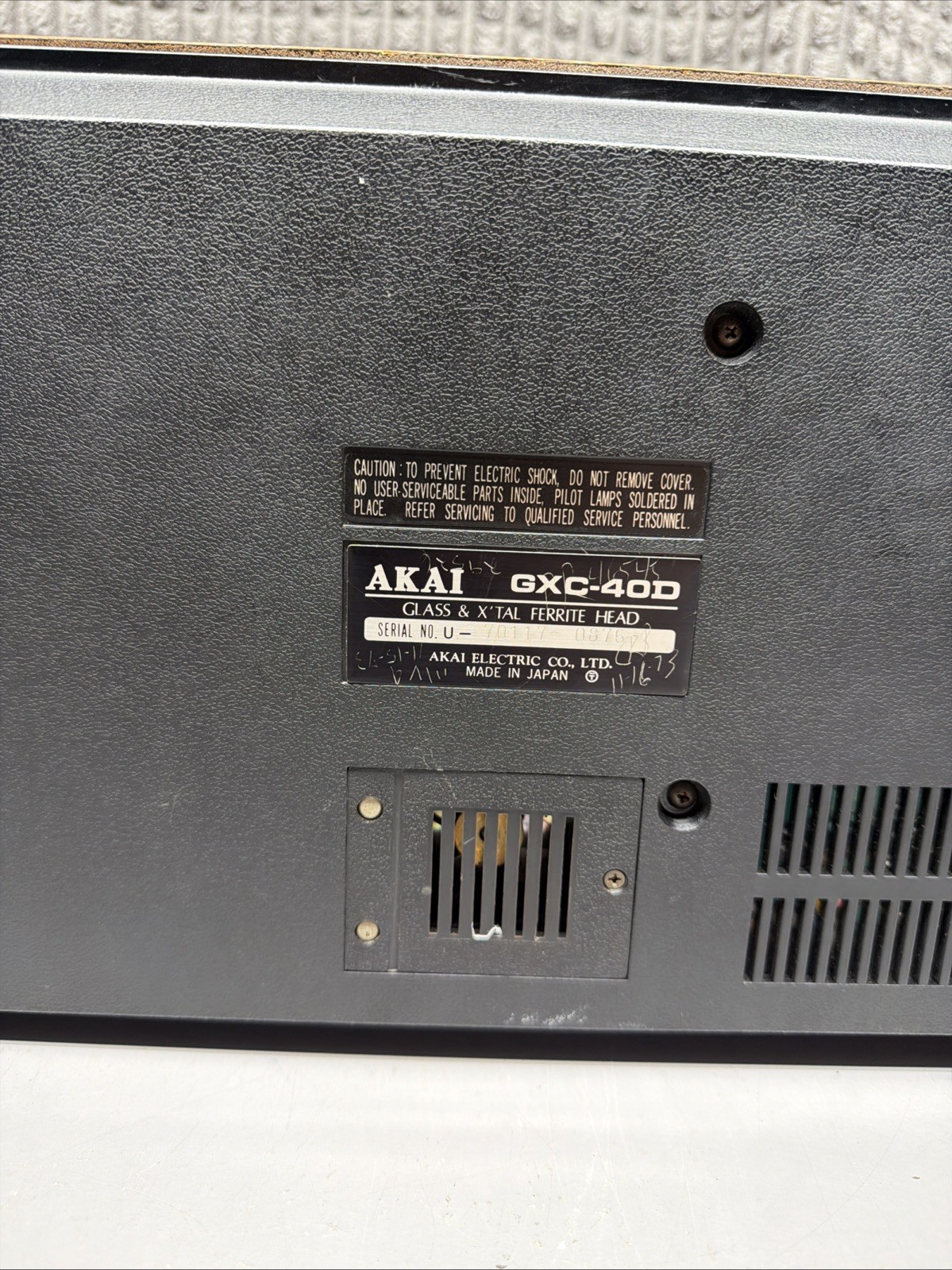 Vintage Akai GXC 40D Stereo Cassette Tape Deck Mult-Voltage TESTED Good Conditio