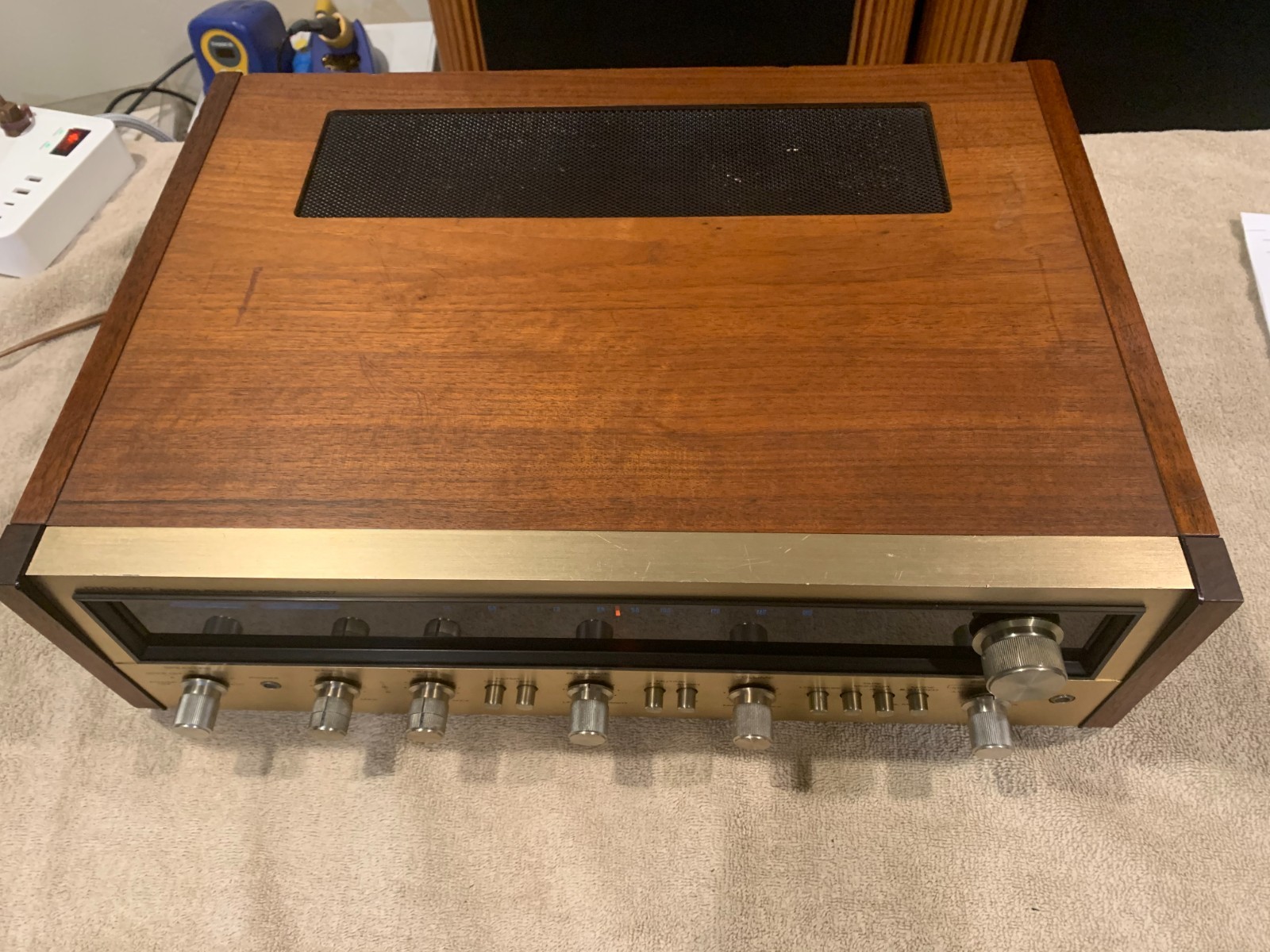Gorgeous Very Rare Champagne Face Pioneer SX-727 Stereo Receiver 100% Working