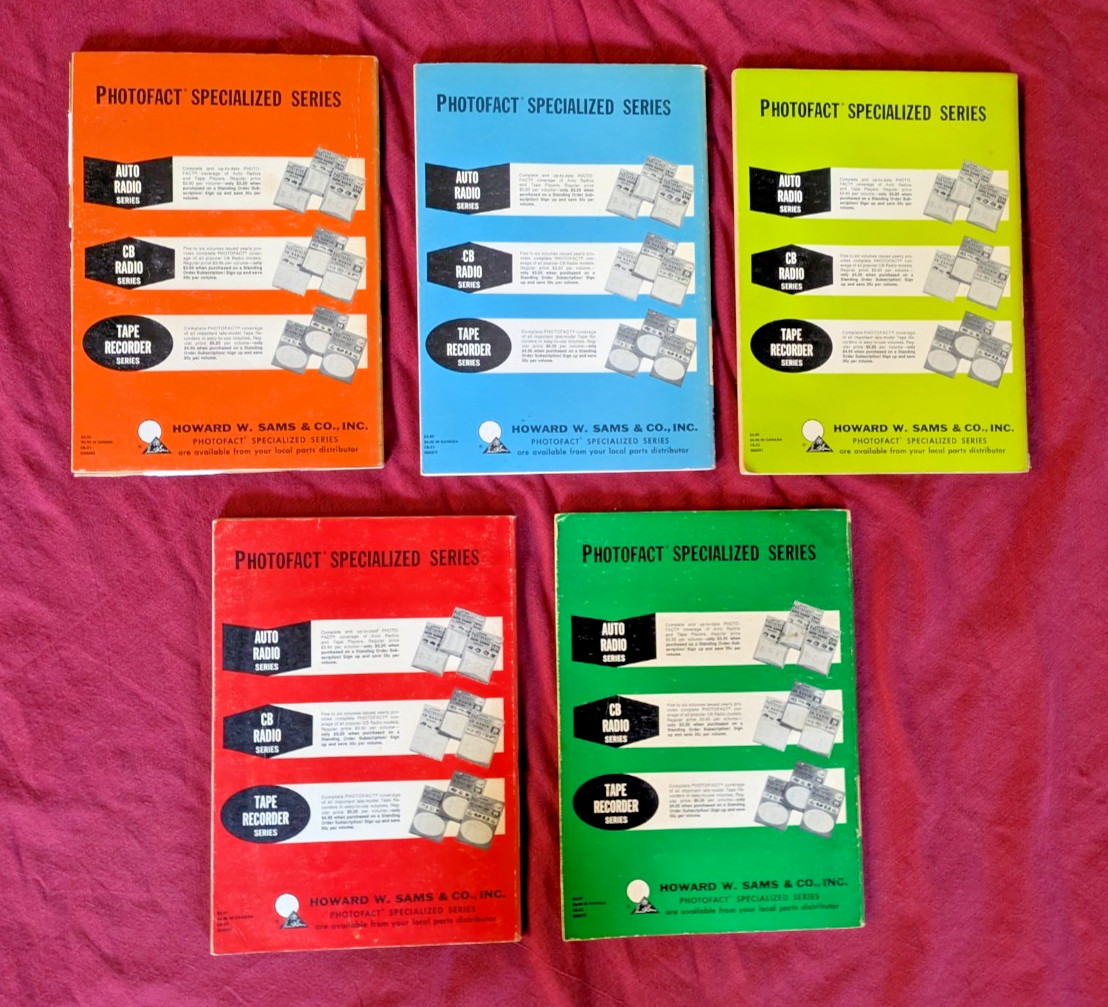 SAMS Photofact CB Radio Series Manuals CB-51 CB-52 CB-53 CB-54 CB-58 1974 Lot