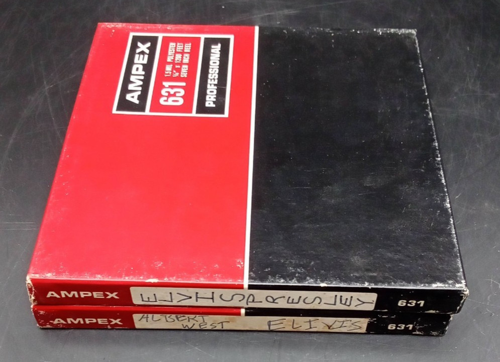 Ampex 631 Reel to Reel Pre-Recorded Elvis (lot of 2) Seven Inch Reel