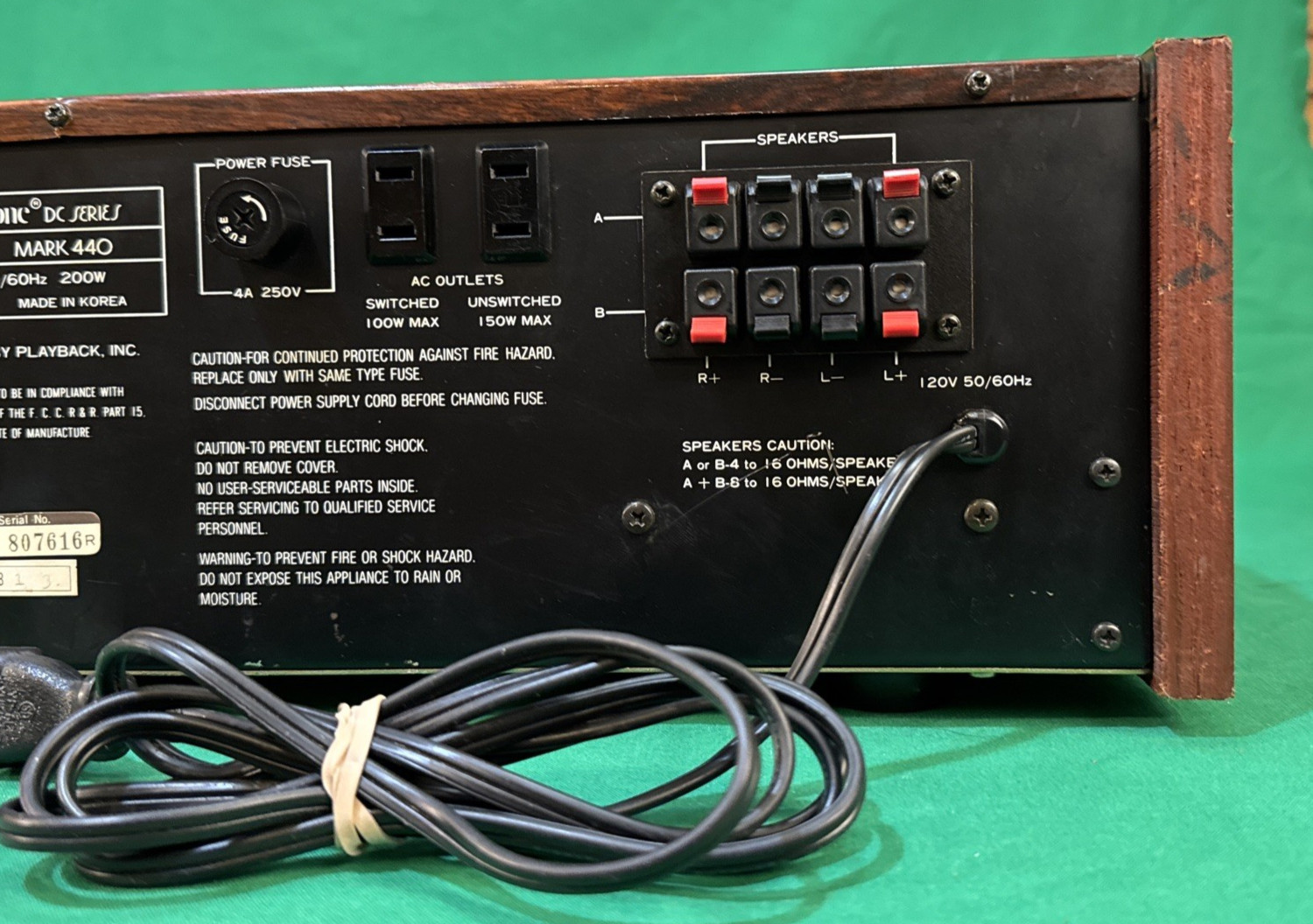 Vintage PROJECT/One Mark 440 DC Series 100W AM/FM Stereo Receiver – Parts/Repair