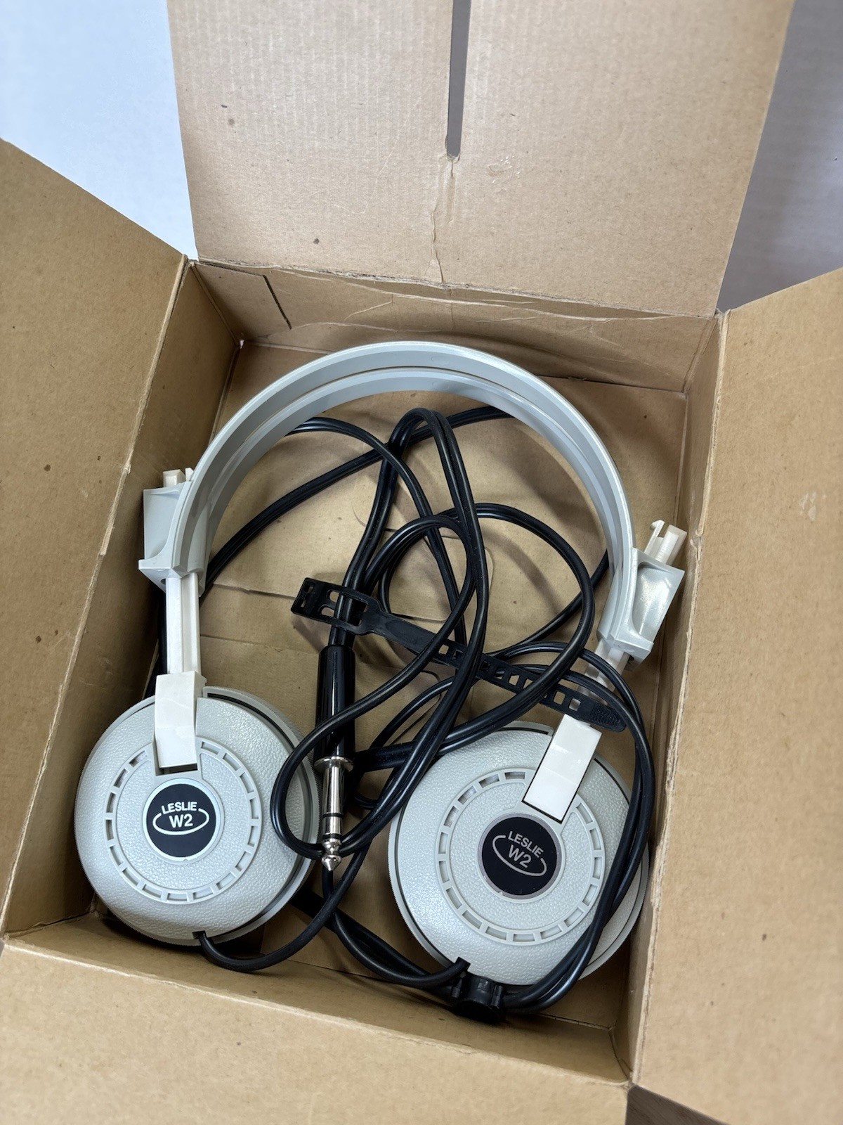 Leslie Stereophones W2 Open Air High Fidelity Headphones Open Box VTG Japan USED