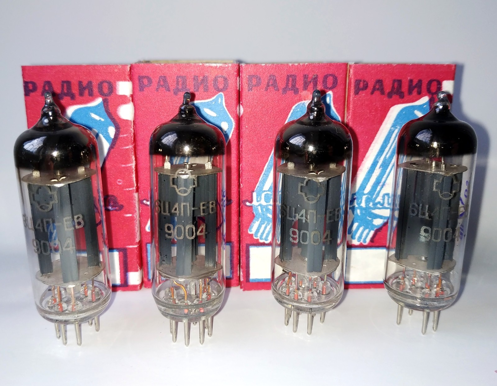 US Stock 4x 6C4P-EV ~ EZ90 6Z31 12X4 6X4 6BX4 Rectifier Tube Soviet 04/1990 NEW