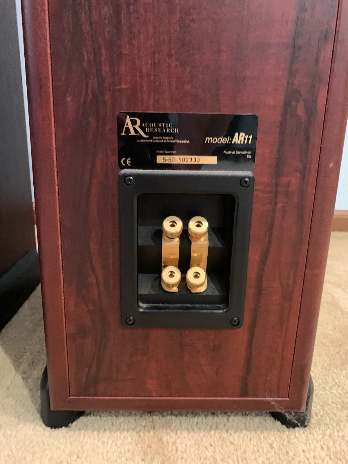 Acoustic Research AR11 Tower Speakers. Solid Hardwood Cabinets. Great Condition.