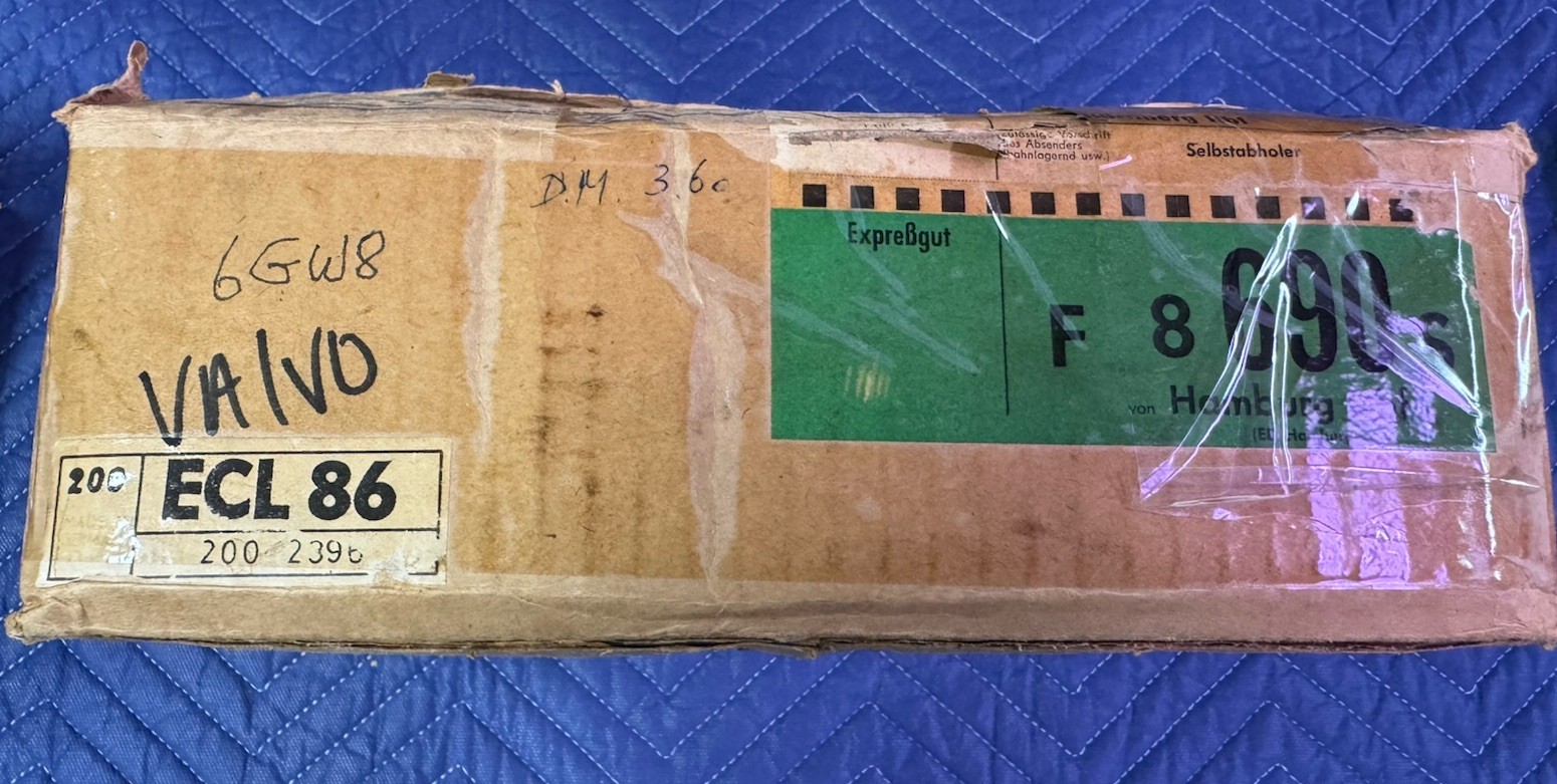 NOS Matched Quad Valvo 6GW8 ECL86 Tubes Germany 1969
