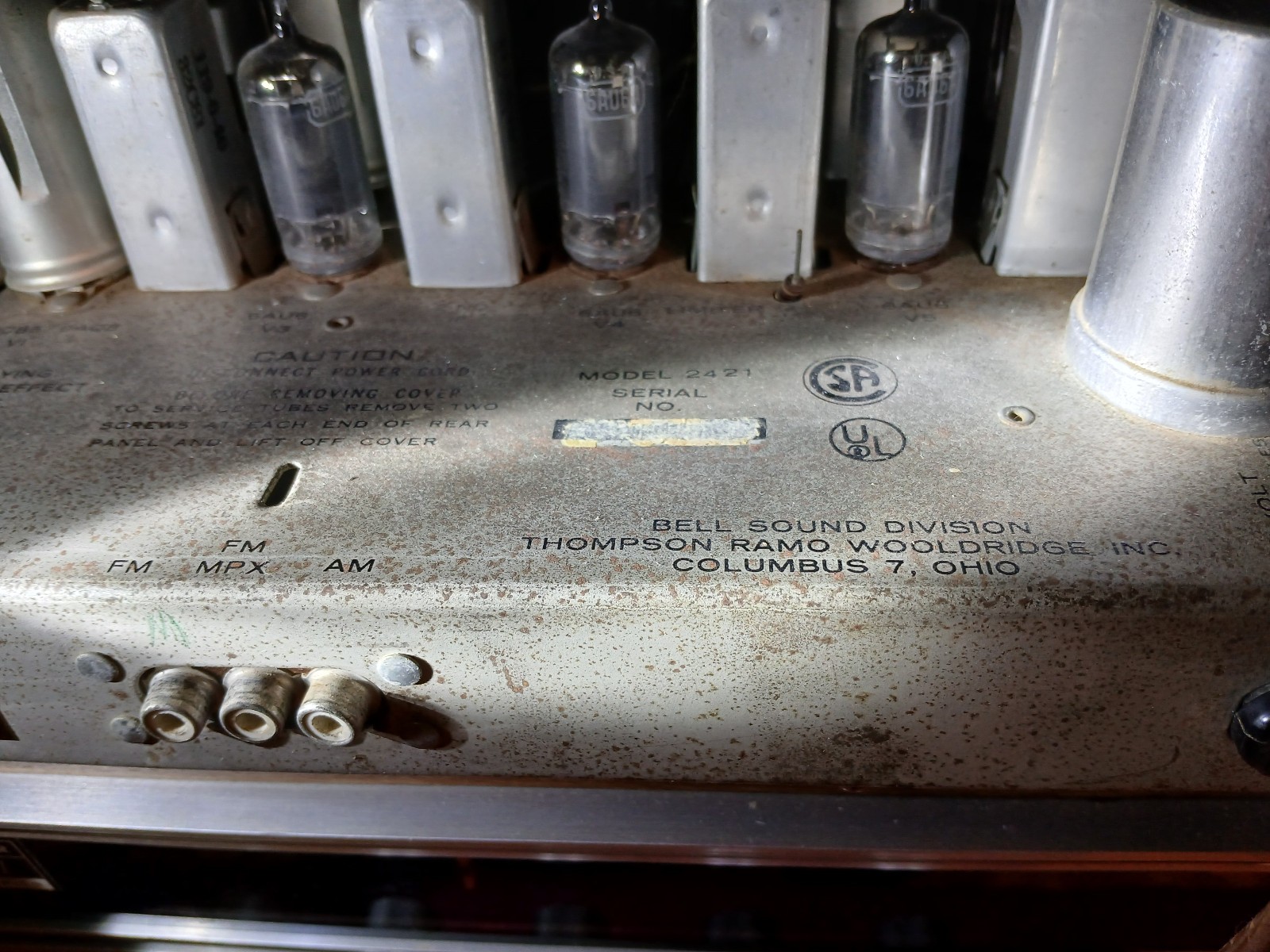 Vintage Bell 2421 AM FM Tube Tuner – AS IS – FM WORKING – SEE VIDEO & READ
