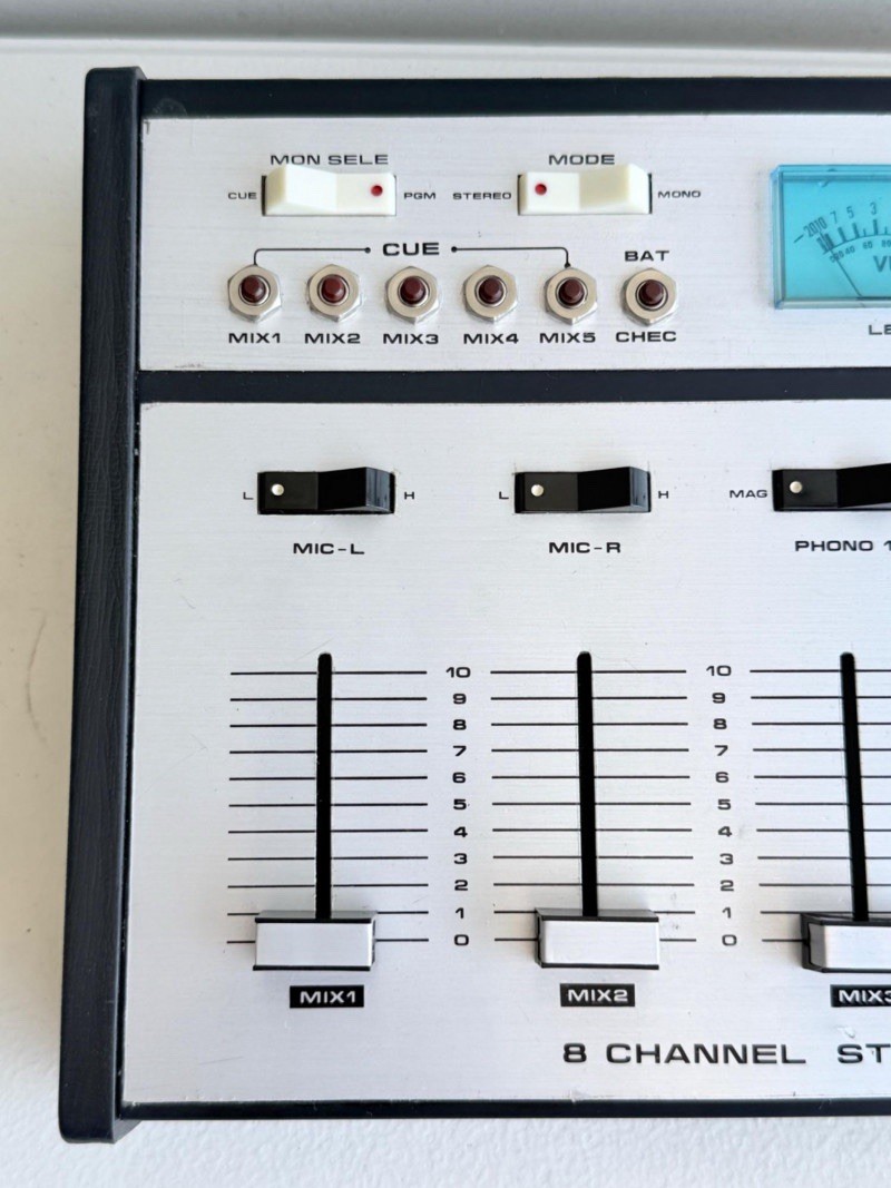 Vintage HY-10M 8 Channel Stereo Audio Mixer Dual VU Meters w/Box – Powers On