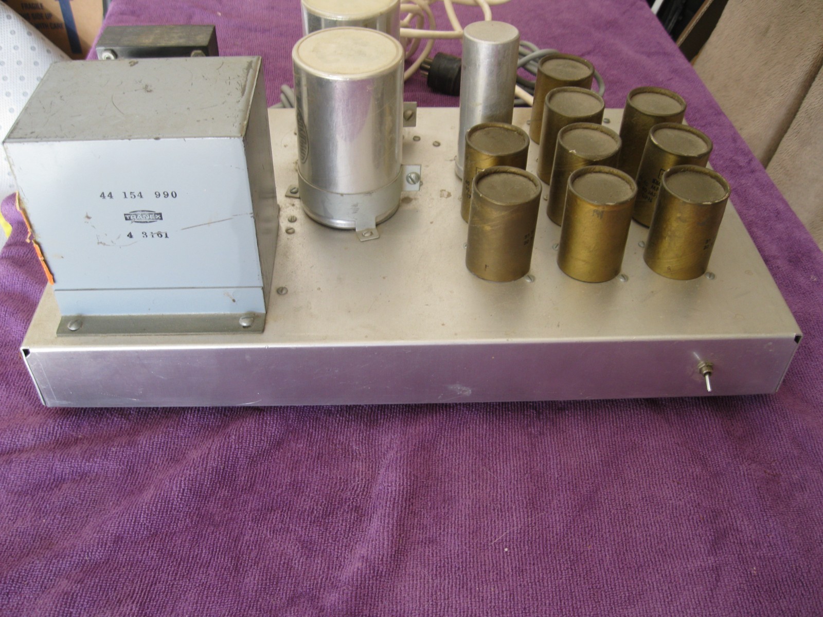 VINTAGE UNIT WITH DYNACO CAPACITOR / TRANSFORMERS—UNTESTED-FOR PARTS