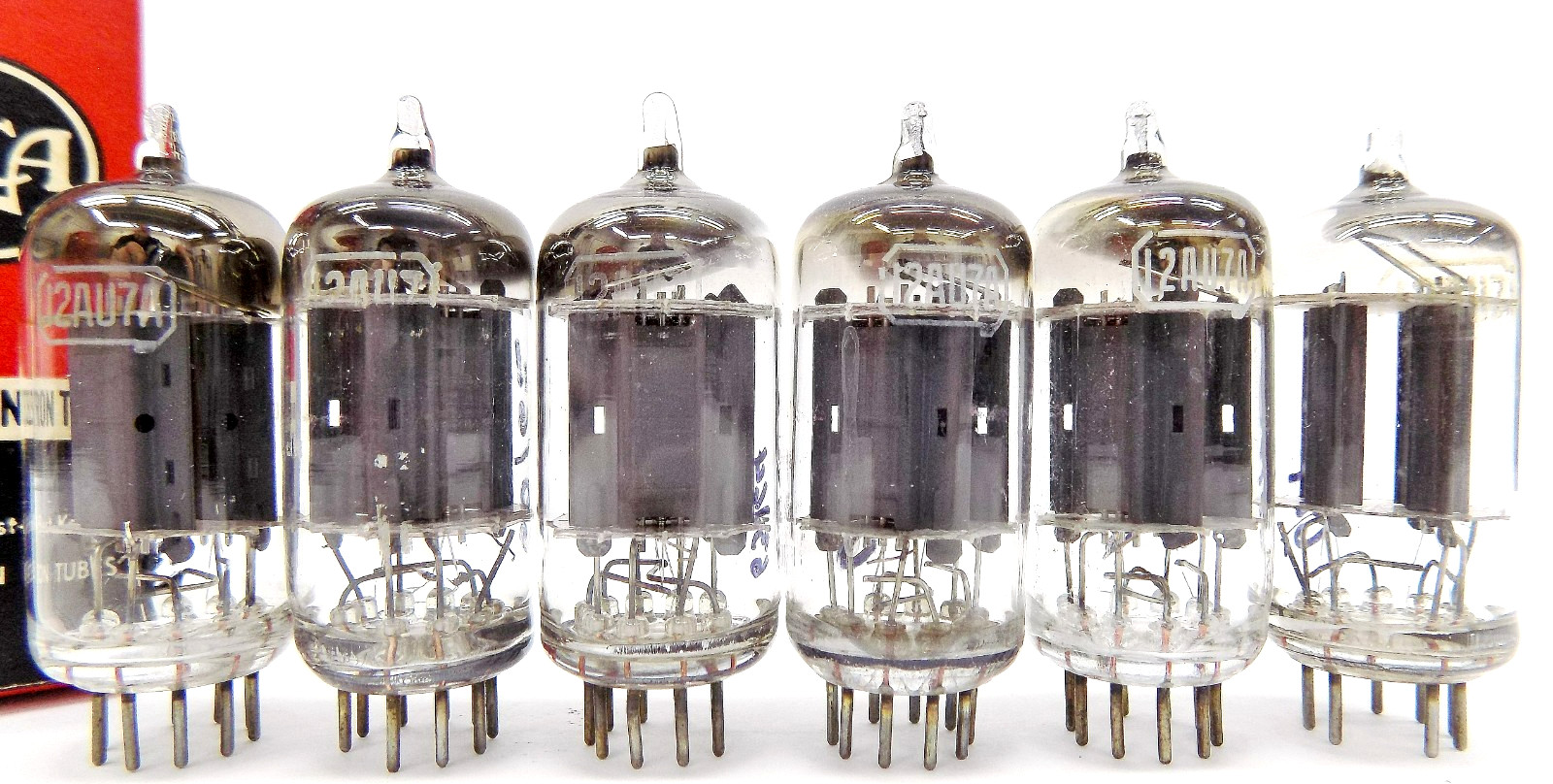 6 Nice Tested Late 1950’s/Early 1960’s RCA 12AU7A/ECC82 Vacuum Tubes