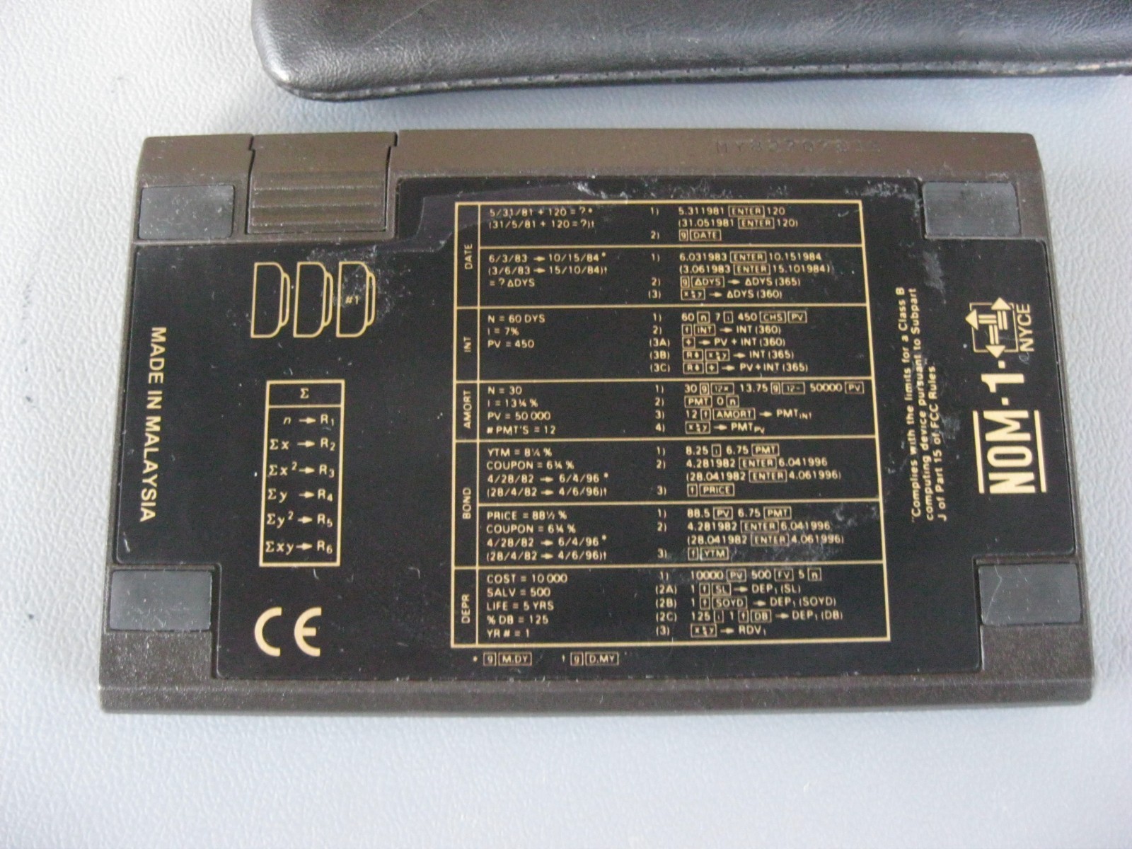 Vintage HP 12C Financial Calculator Hewlett Packard w/ Case Malaysia – FREE SHIP