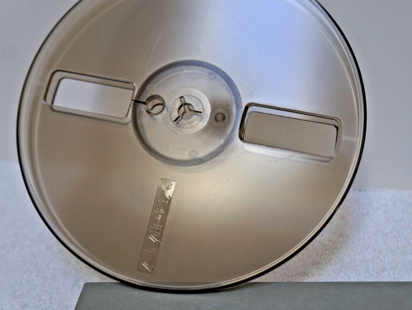 7″ inch AMPEX 631 EMPTY TAKE-UP reel to reel + box for 4-track 3.75 ips 7.5 ips