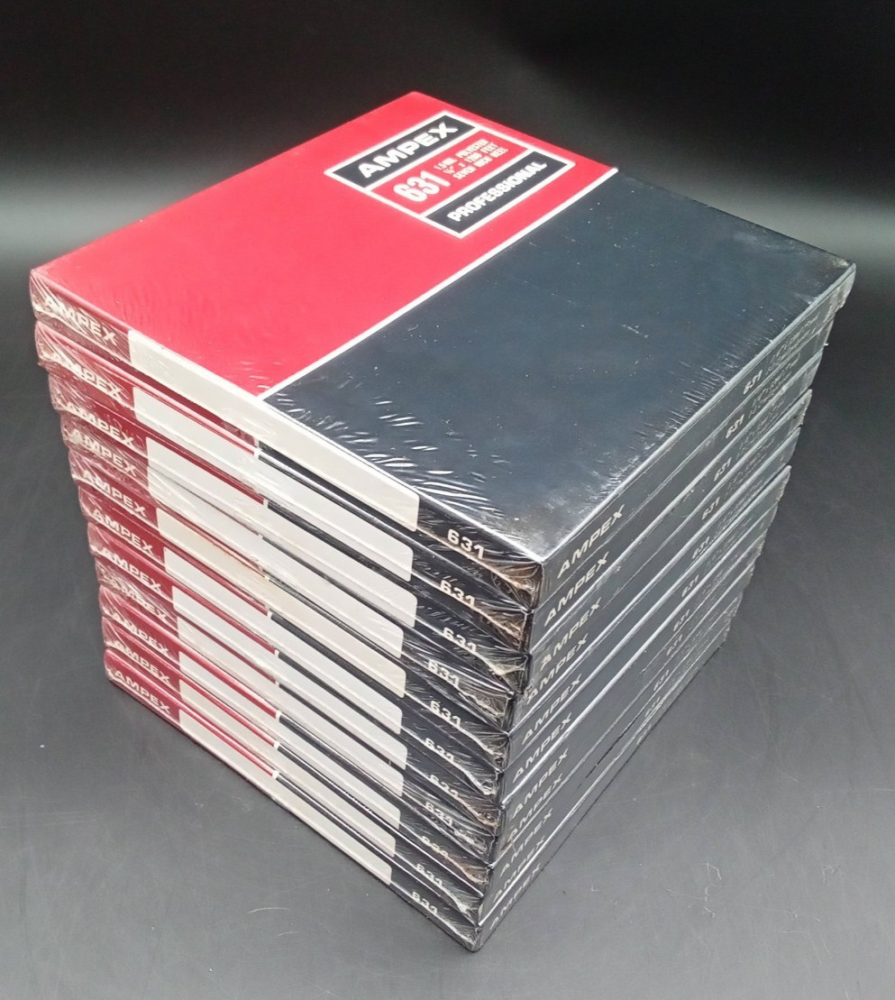 AMPEX 631 Reel to Reel Professional Recording Tape (lot of 11) 7″ Reel ~ Sealed