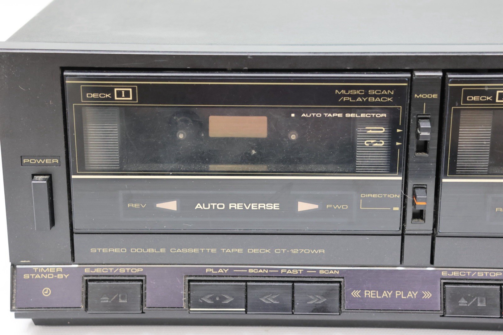 Vintage Pioneer CT-1270WR Stereo Dual Cassette Deck Made in Japan Works