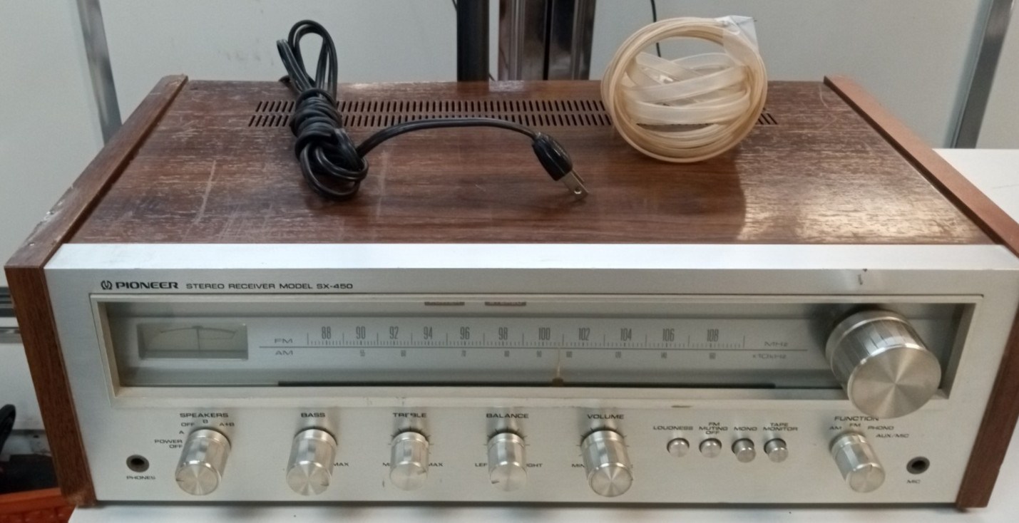 OLD Vintage Pioneer SX-450 FM/AM Stereo Receiver Working Condition