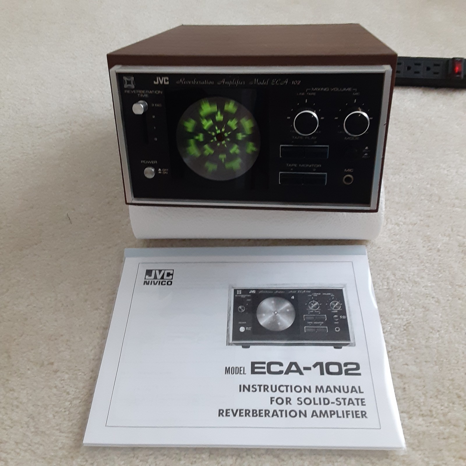 JVC ECA-102 Solid-State Reverberation Reverb Amplifier Amp; Works Great & NICE!