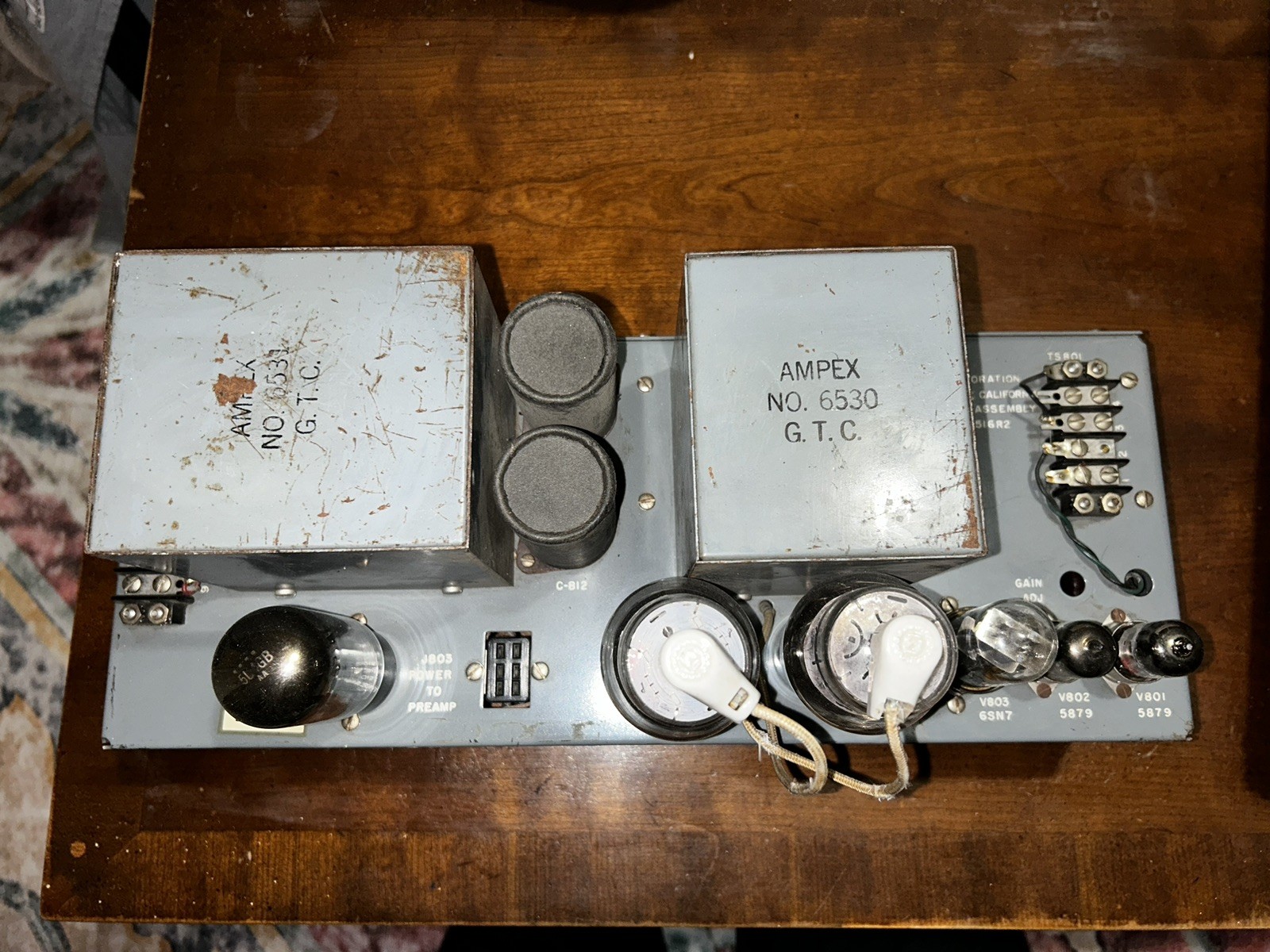 Rare 2x Ampex 6516 Tube Amplifier Pair 6516r2 6530 6531 807 6sn7 5u4g 5879 Nice