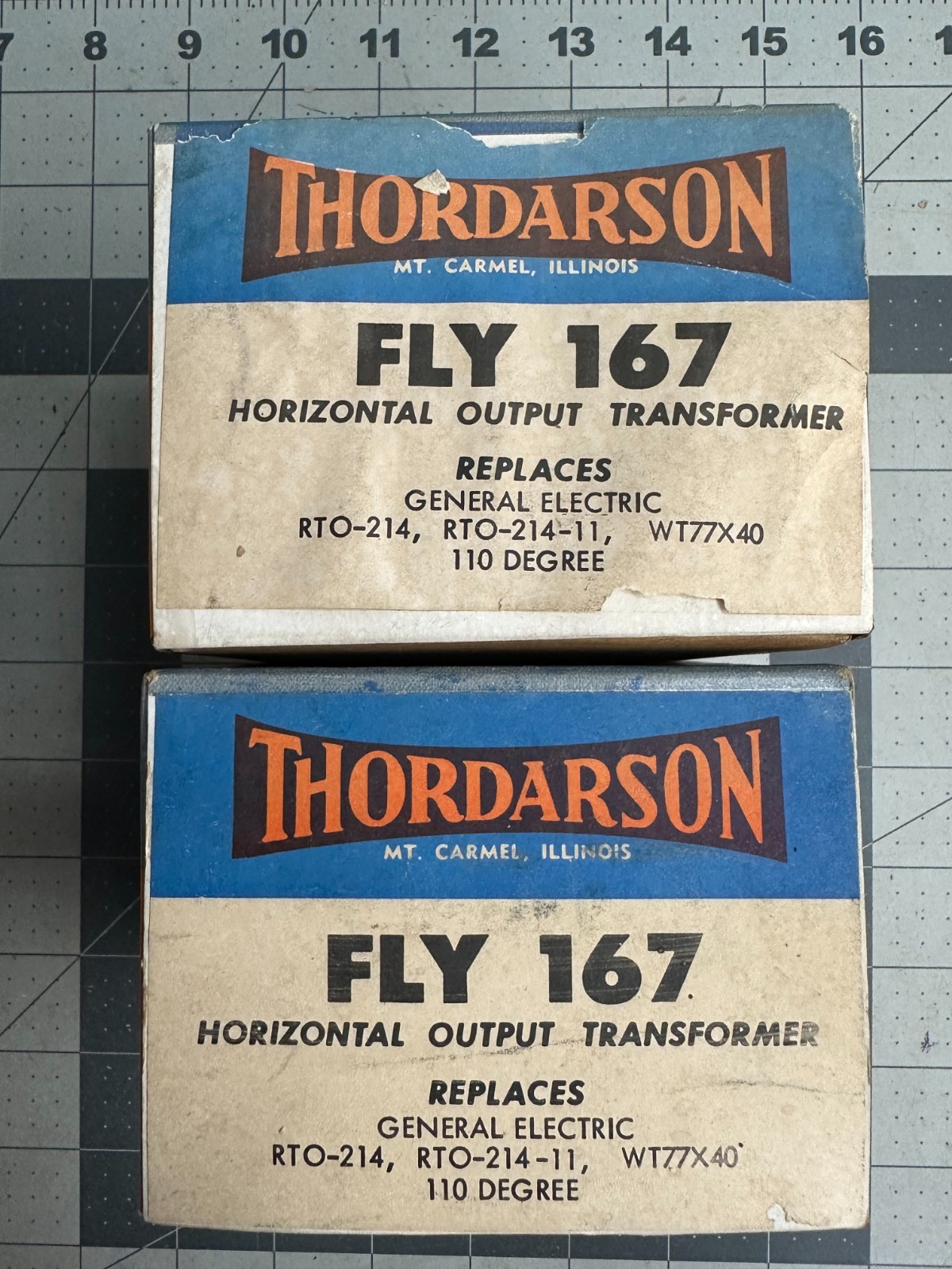 2-pack VINTAGE Halldorson Fly-167 Power Horizontal Output Transformer 110-degree