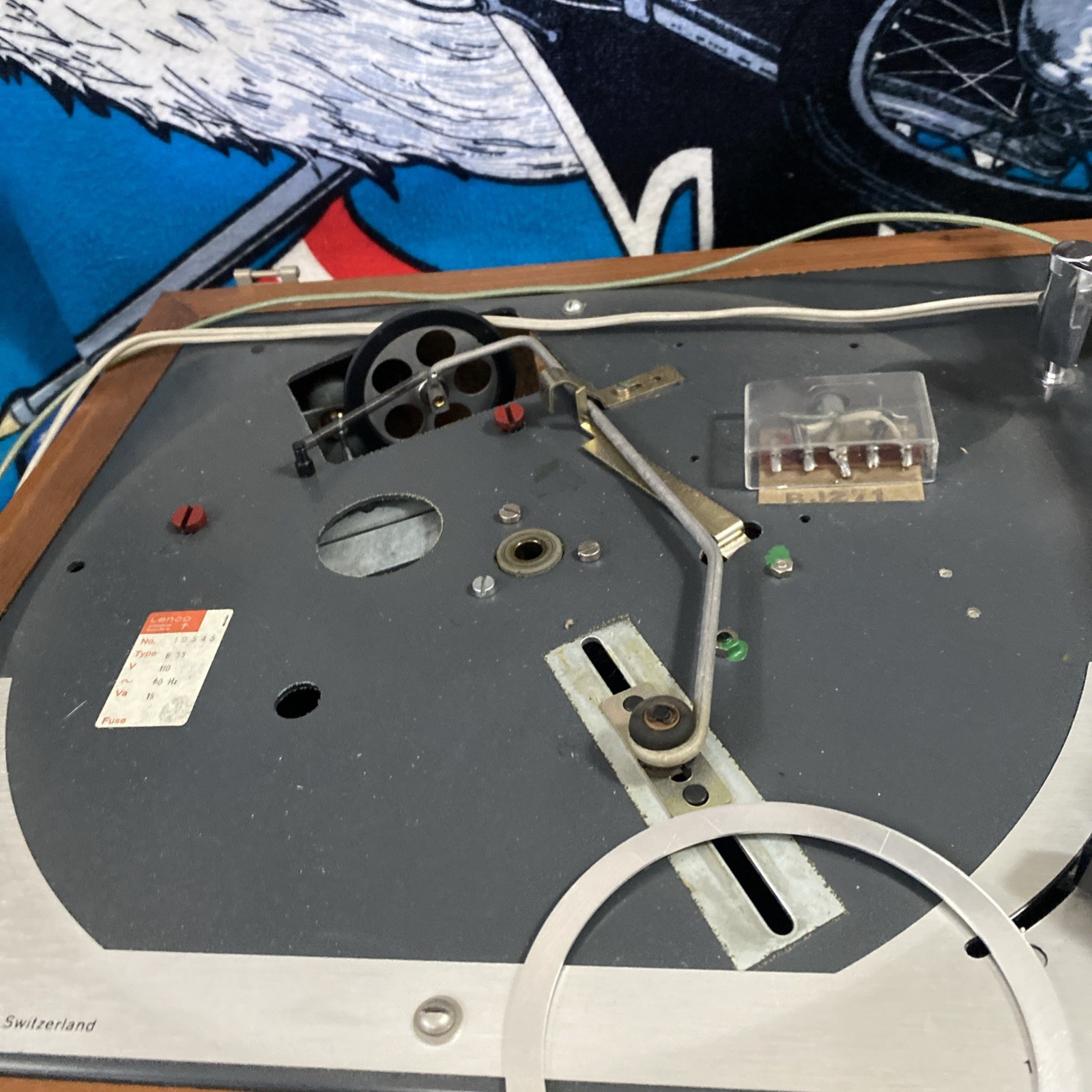 Lenco B55 Vintage Turntable Working No Belt Or Cover Selling For Parts Read