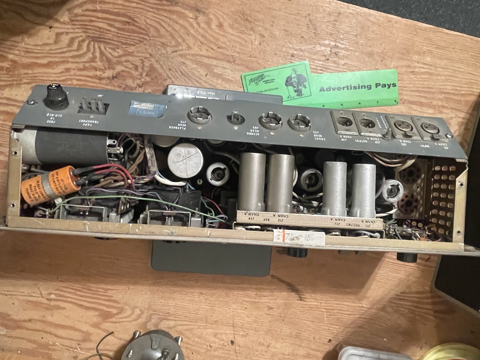 Vintage ’60s Ampex PR-10-2 tube-type two-channel electronics 7.5/15 ips preamp