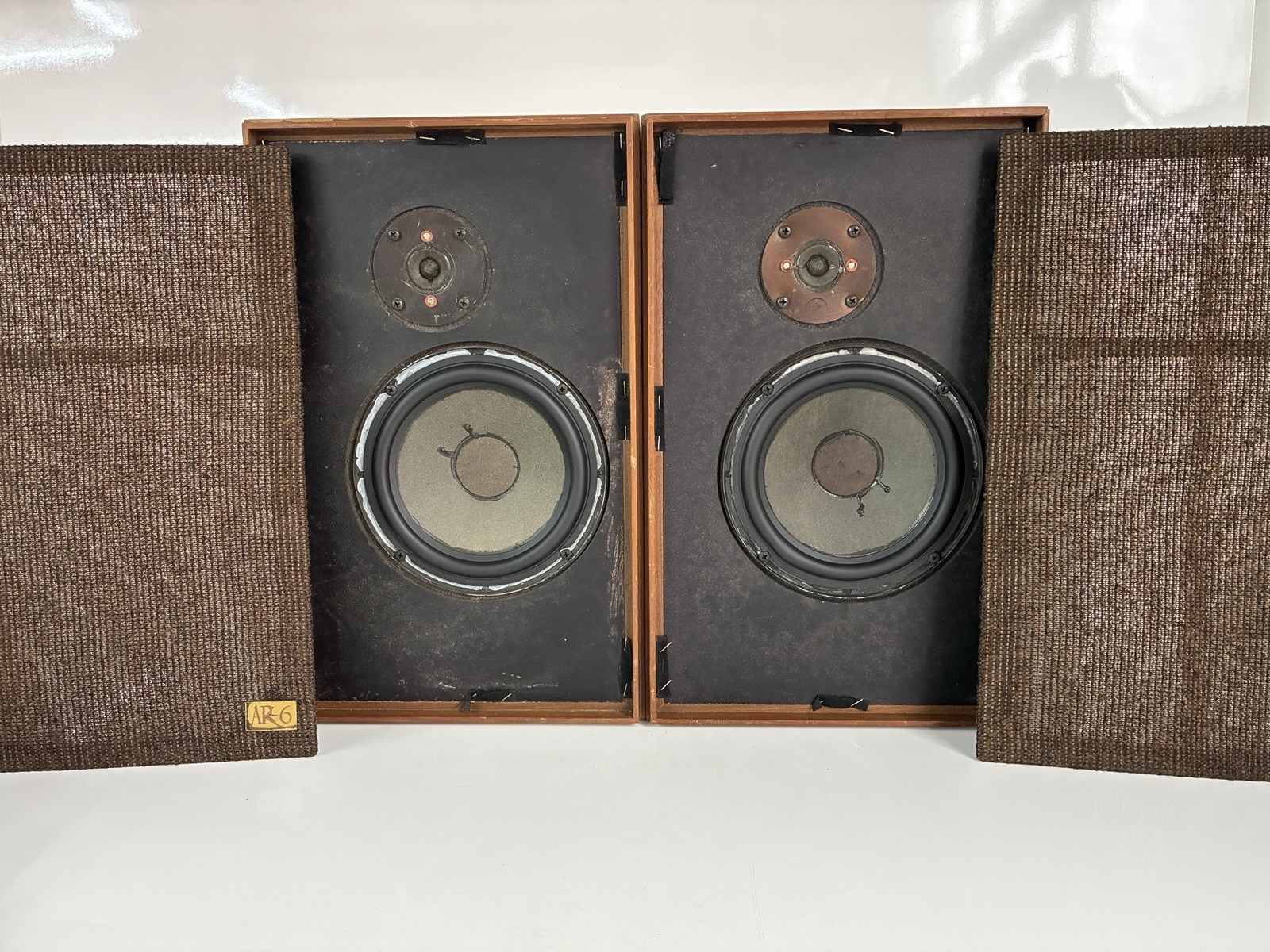 Acoustic Research AR-6 Suspension Loudspeaker System Speaker Pair Made In USA