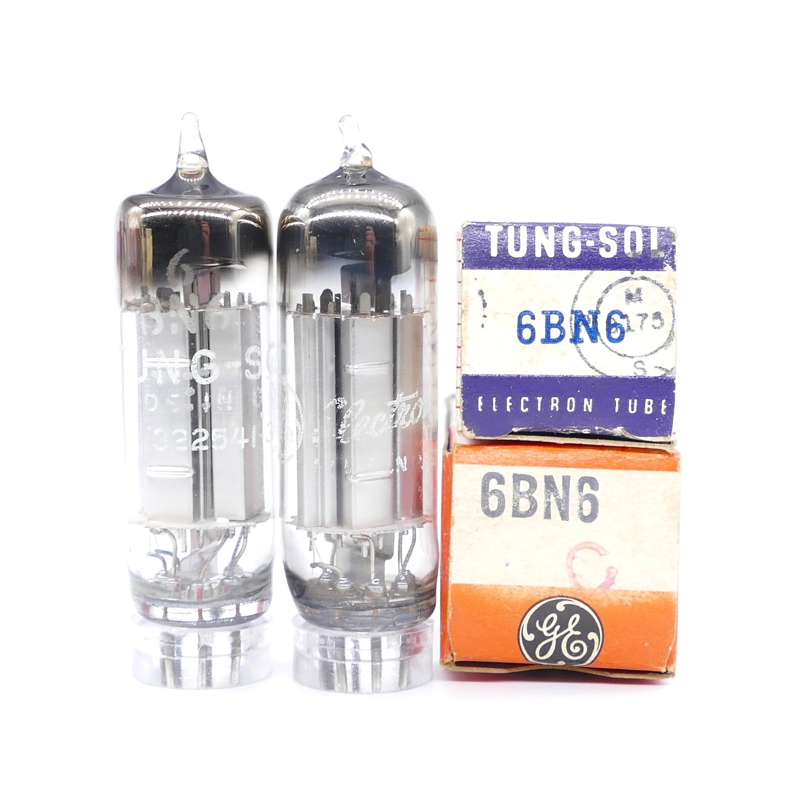 Two SELECT Excellent GE 6BN6 Tubes NOS NIB FULLY Tested on Both Grids TV-7